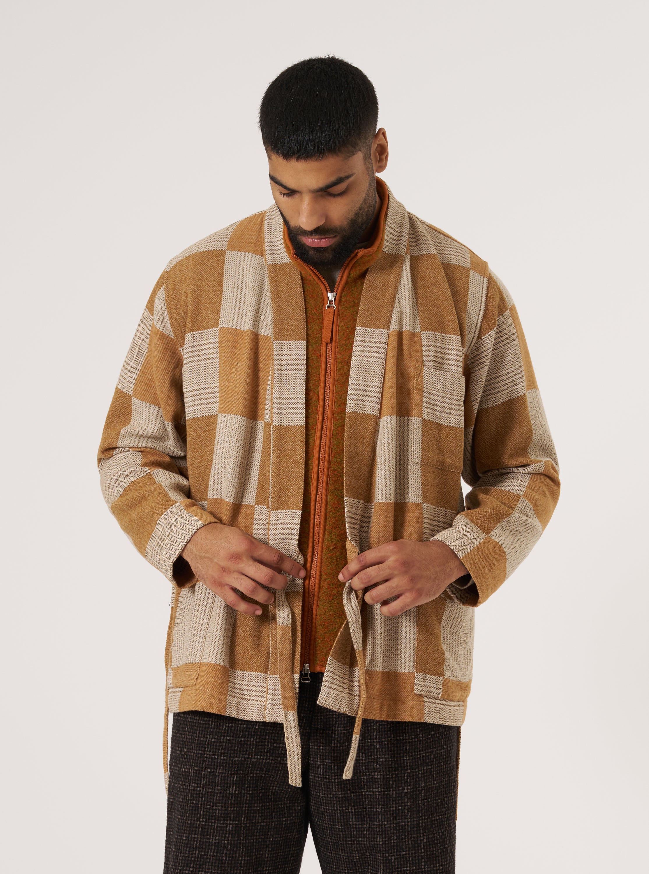 Men's Brown Japanese Patchwork Kyoto Work Jacket – Universal Works