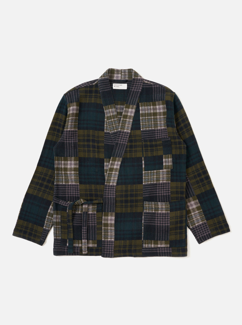 Green Japanese Patchwork Kyoto Work Jacket