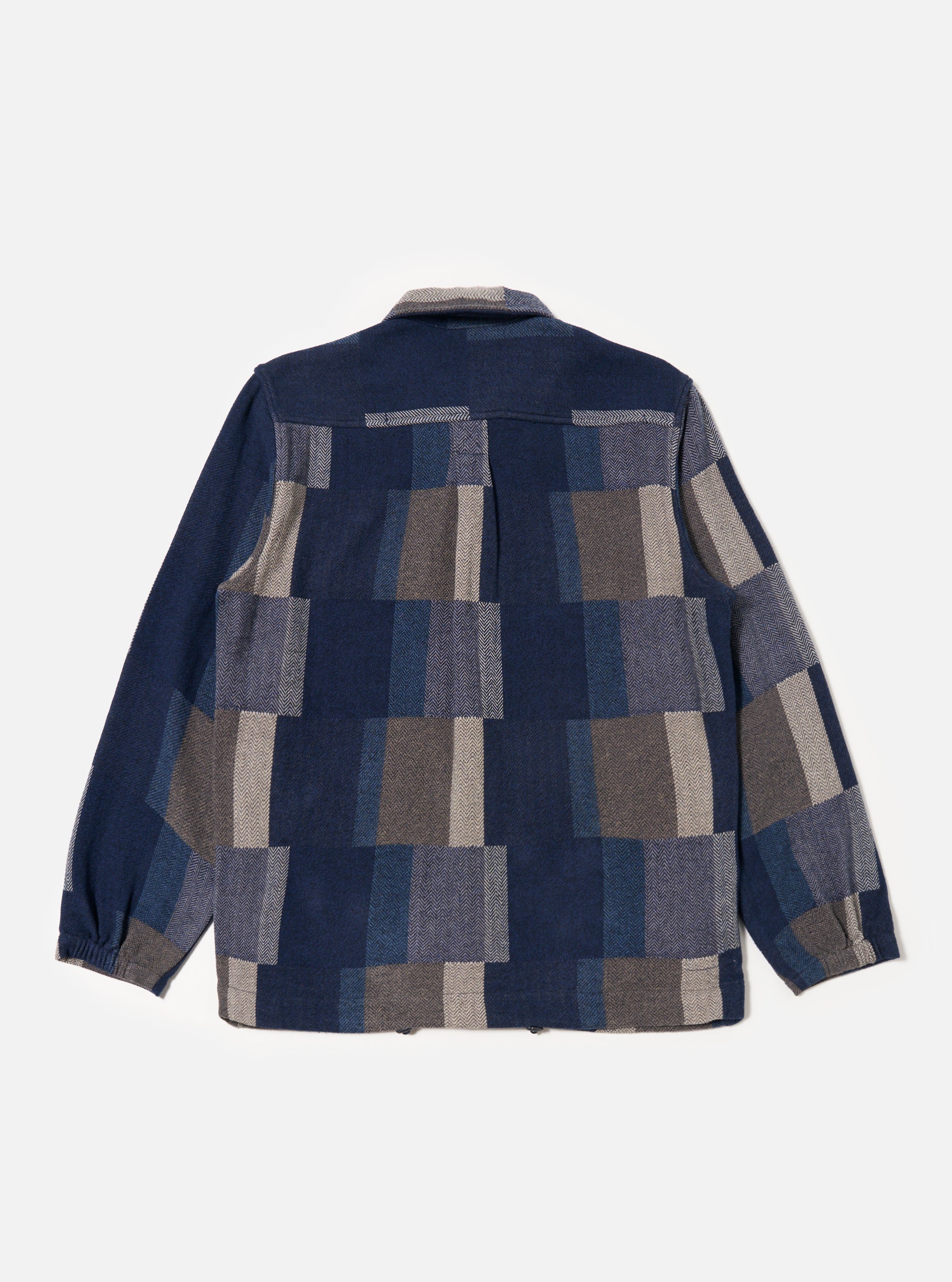 Navy Japanese Patchwork L/S Tech Overshirt