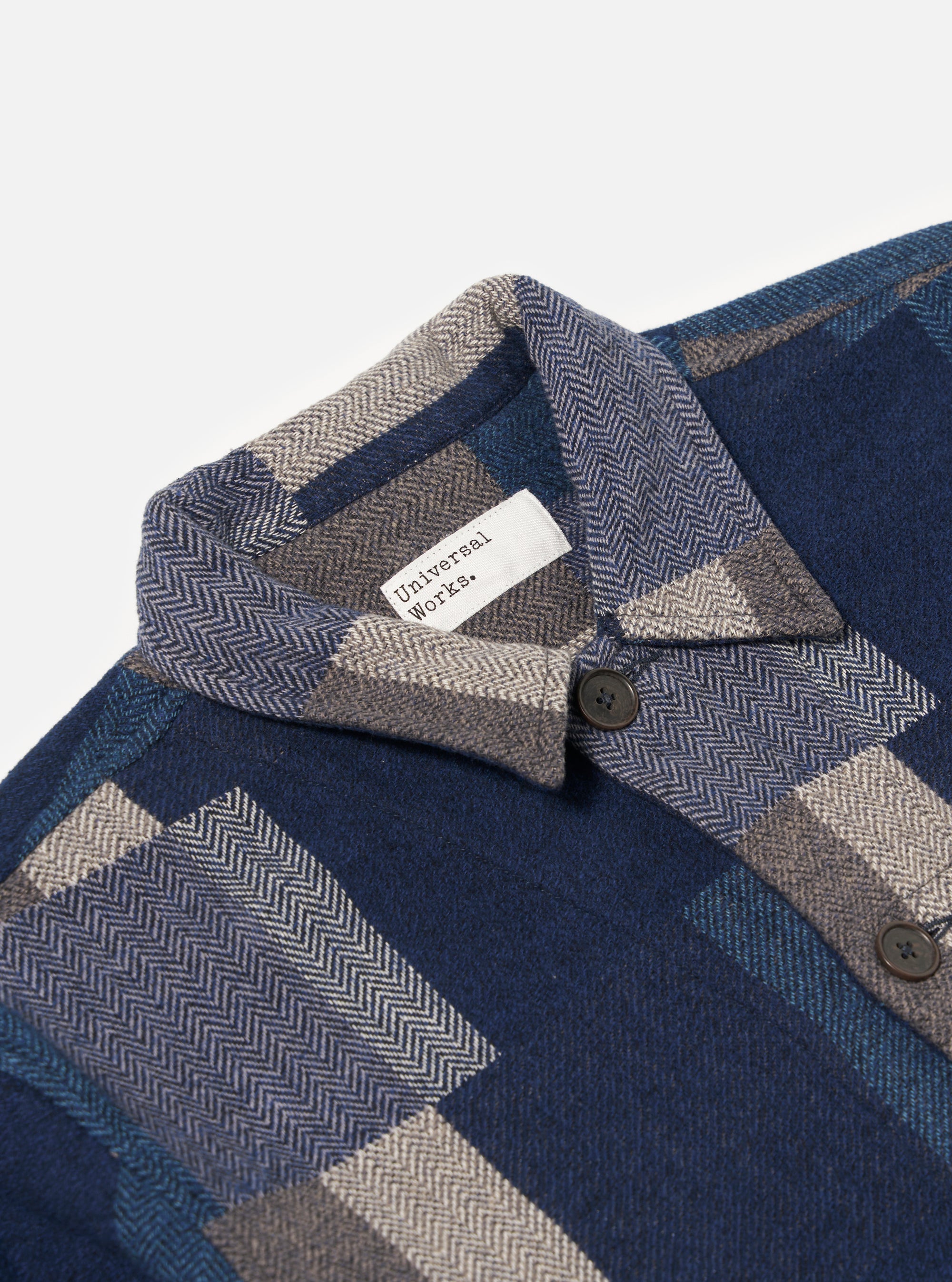 Navy Japanese Patchwork L/S Tech Overshirt