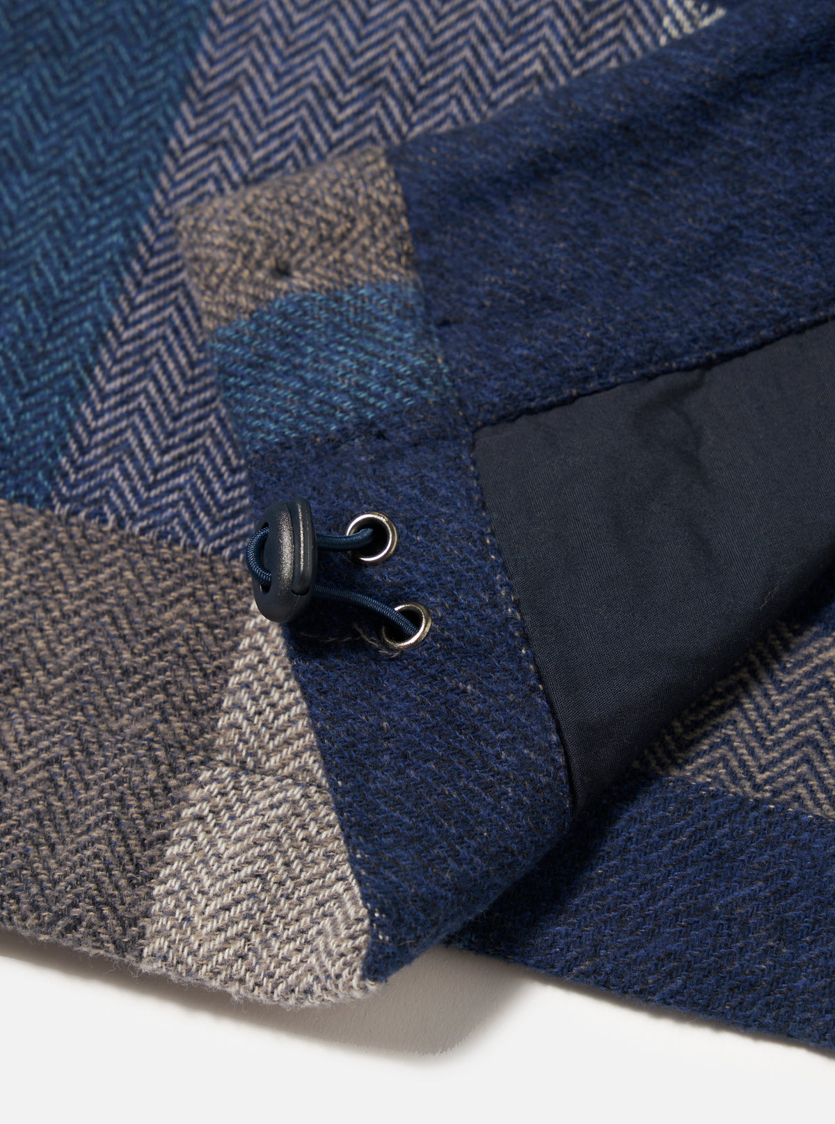 Navy Japanese Patchwork L/S Tech Overshirt
