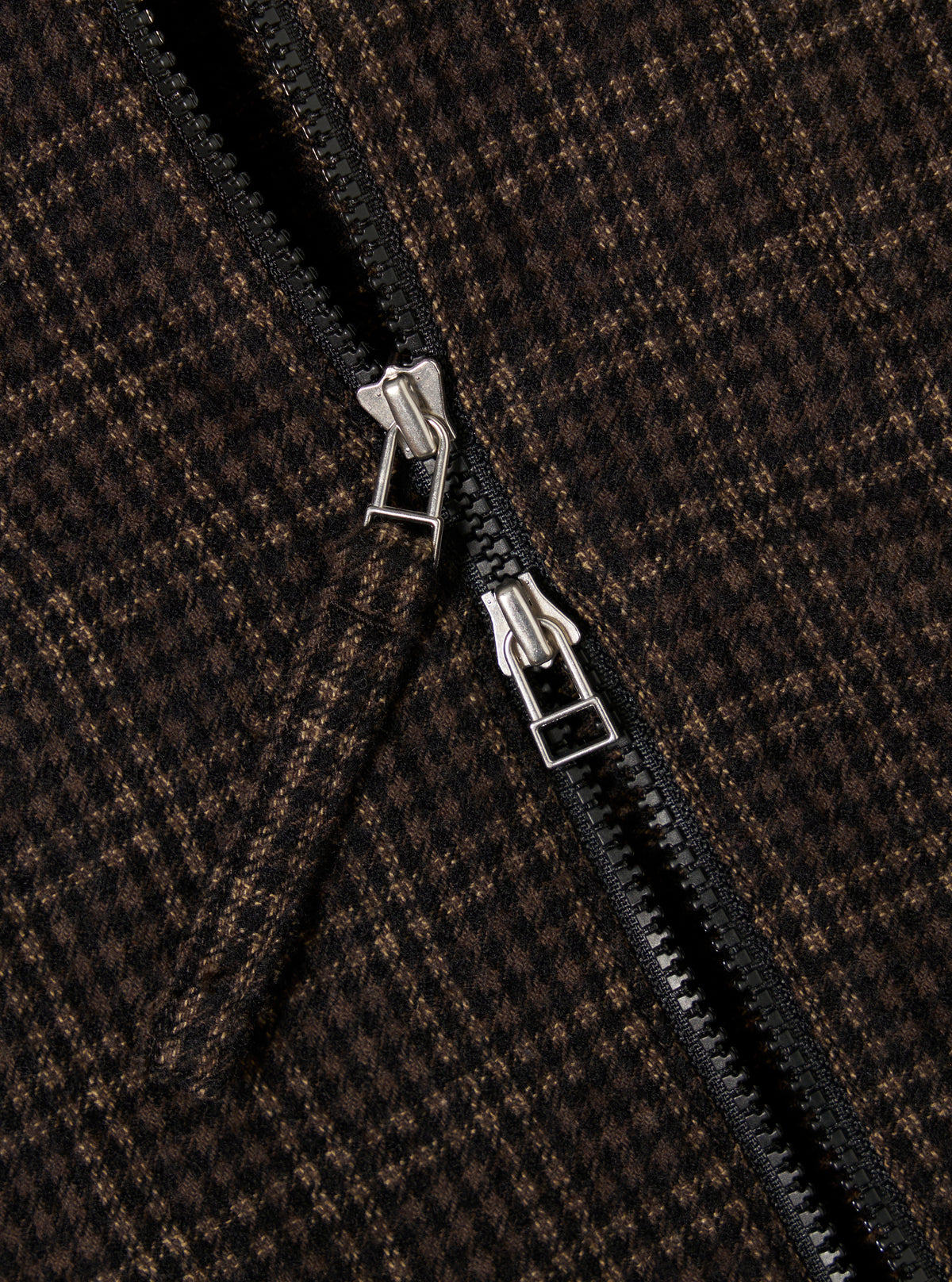 Brown Cedar Check Zip Shirt