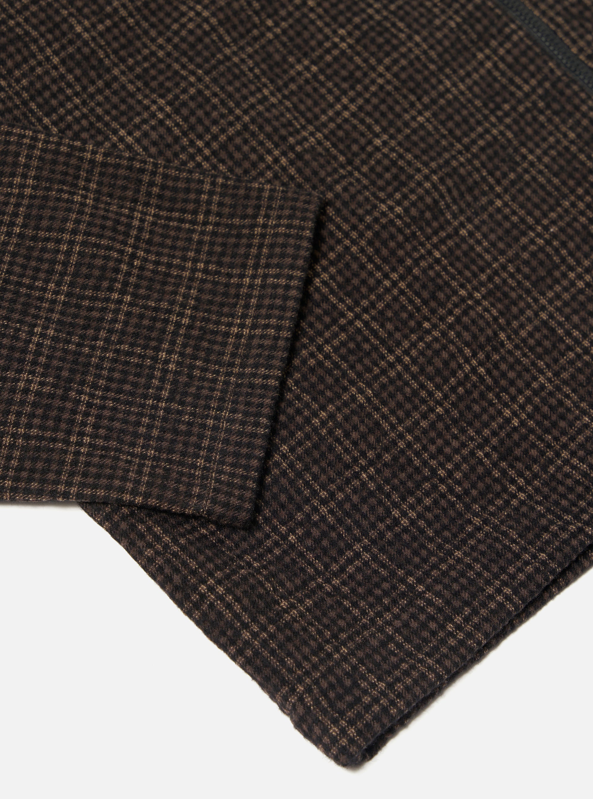Brown Cedar Check Zip Shirt