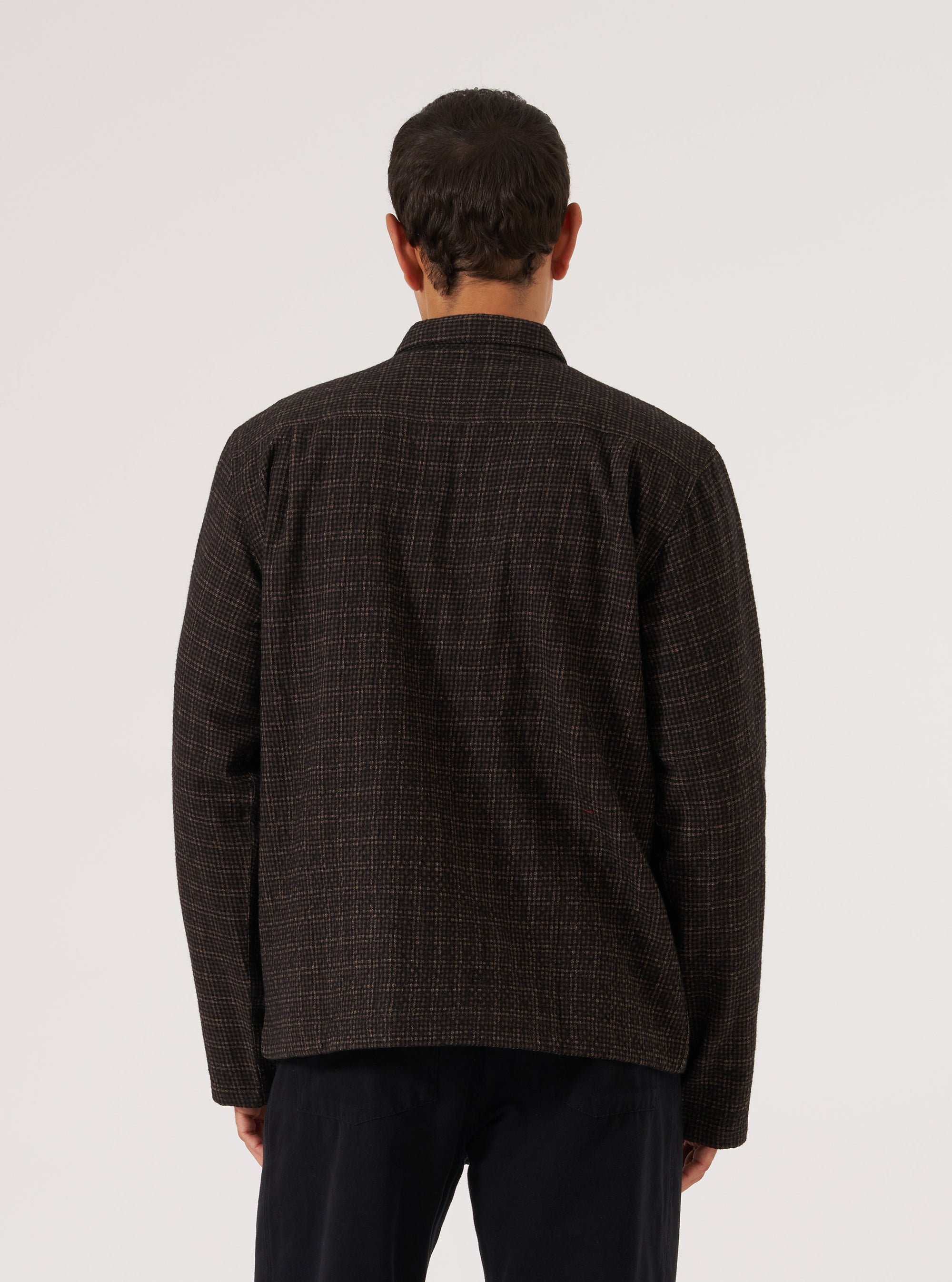 Brown Cedar Check Zip Shirt