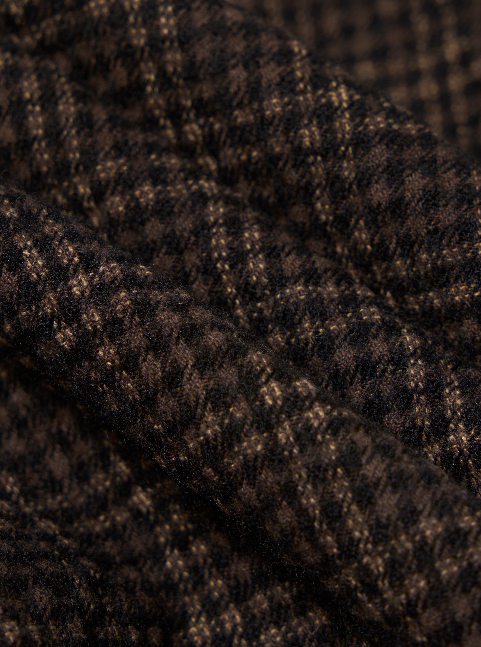 Brown Cedar Check Zip Shirt