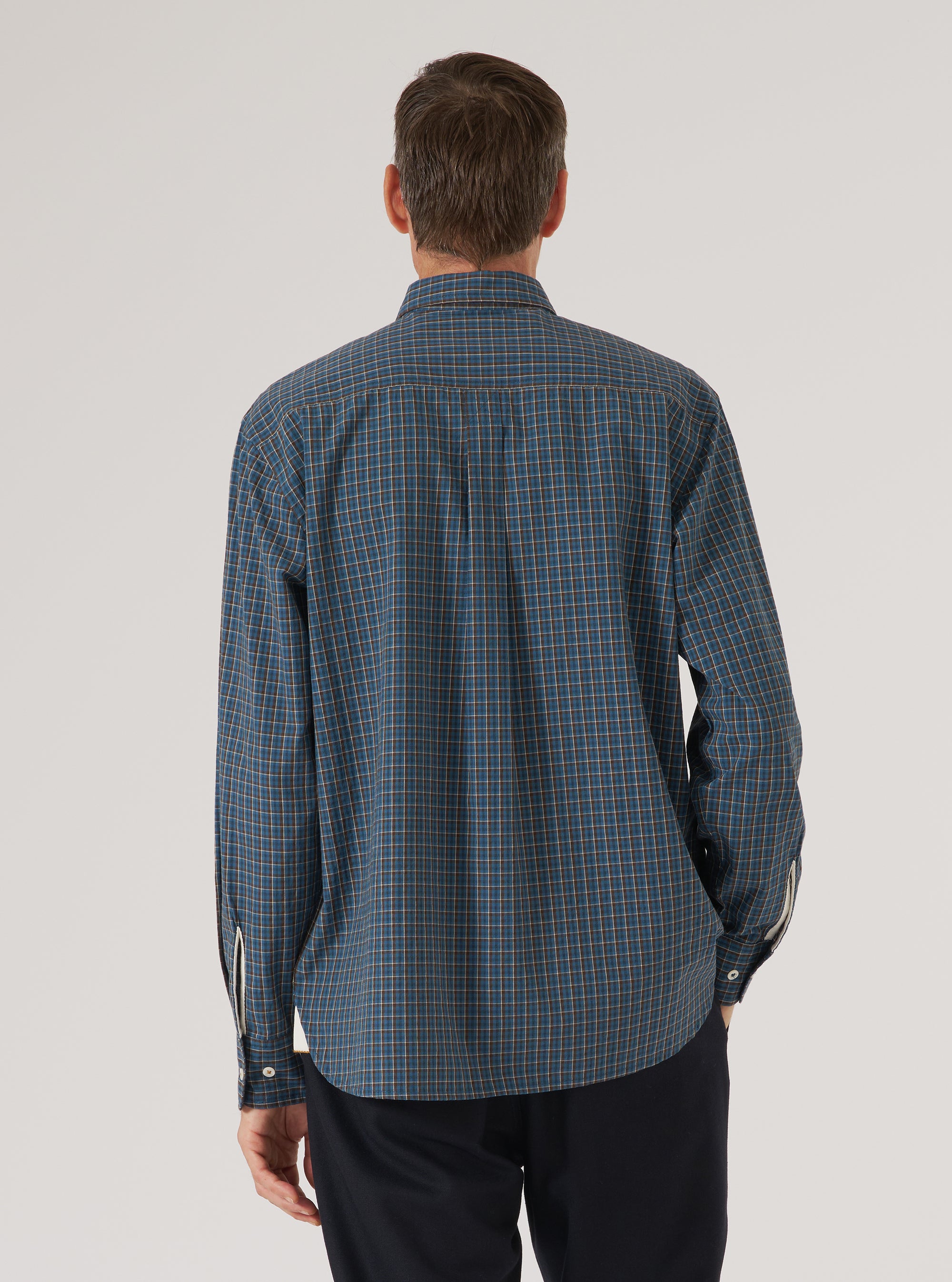 Blue Shiro Check Lazy Day Shirt