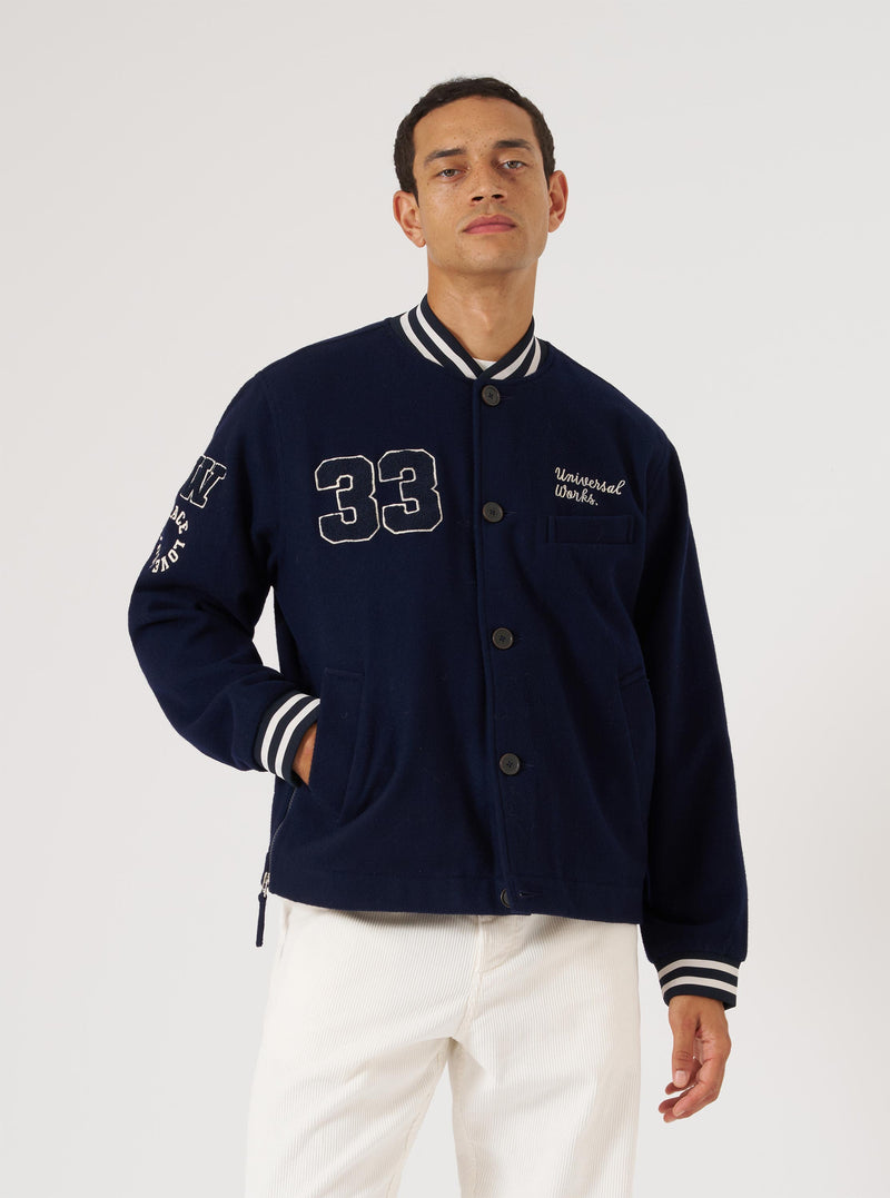 Navy Mowbray Newark Bomber Jacket