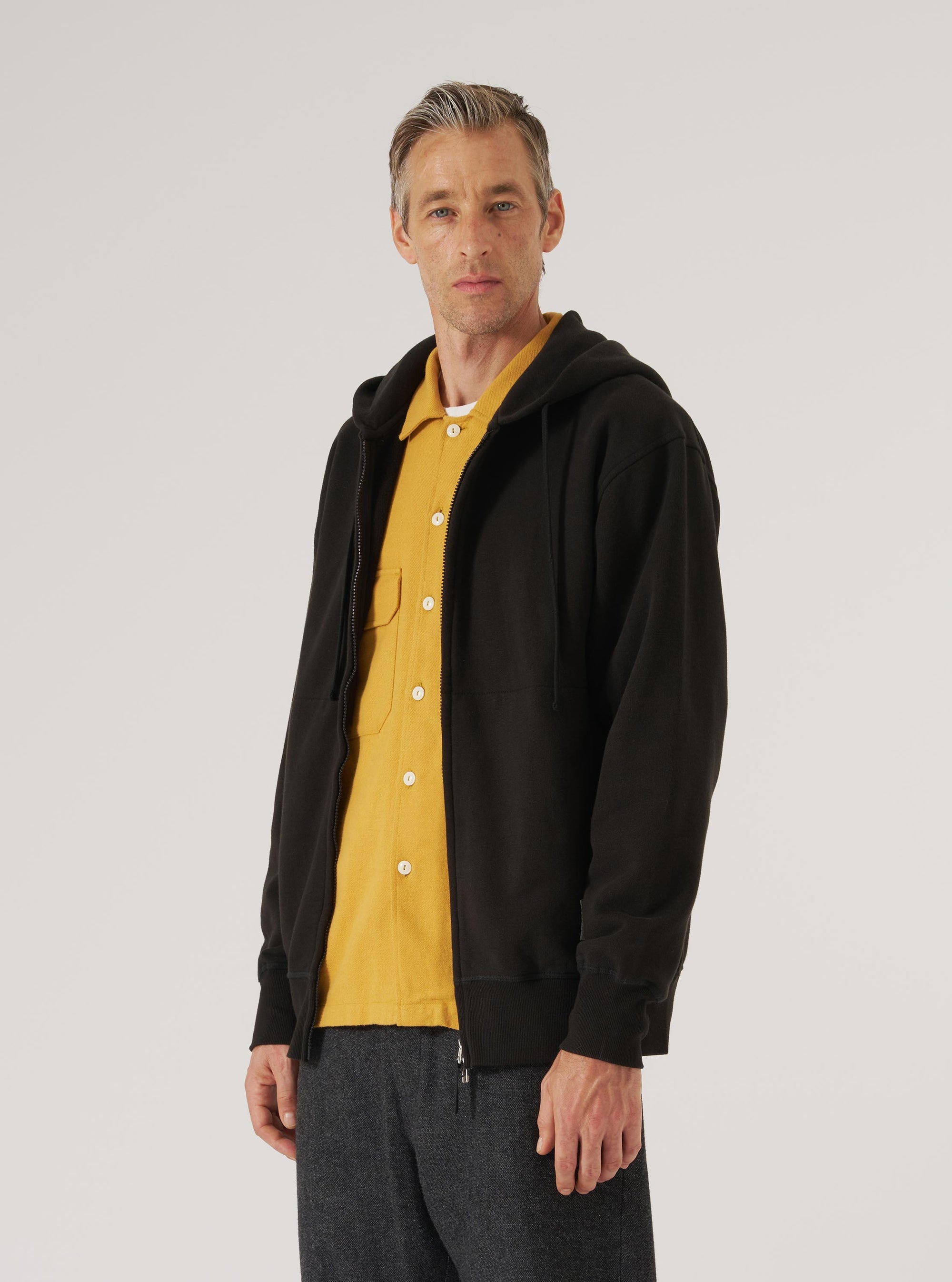 Black Brush Back Sweat New York Hoody