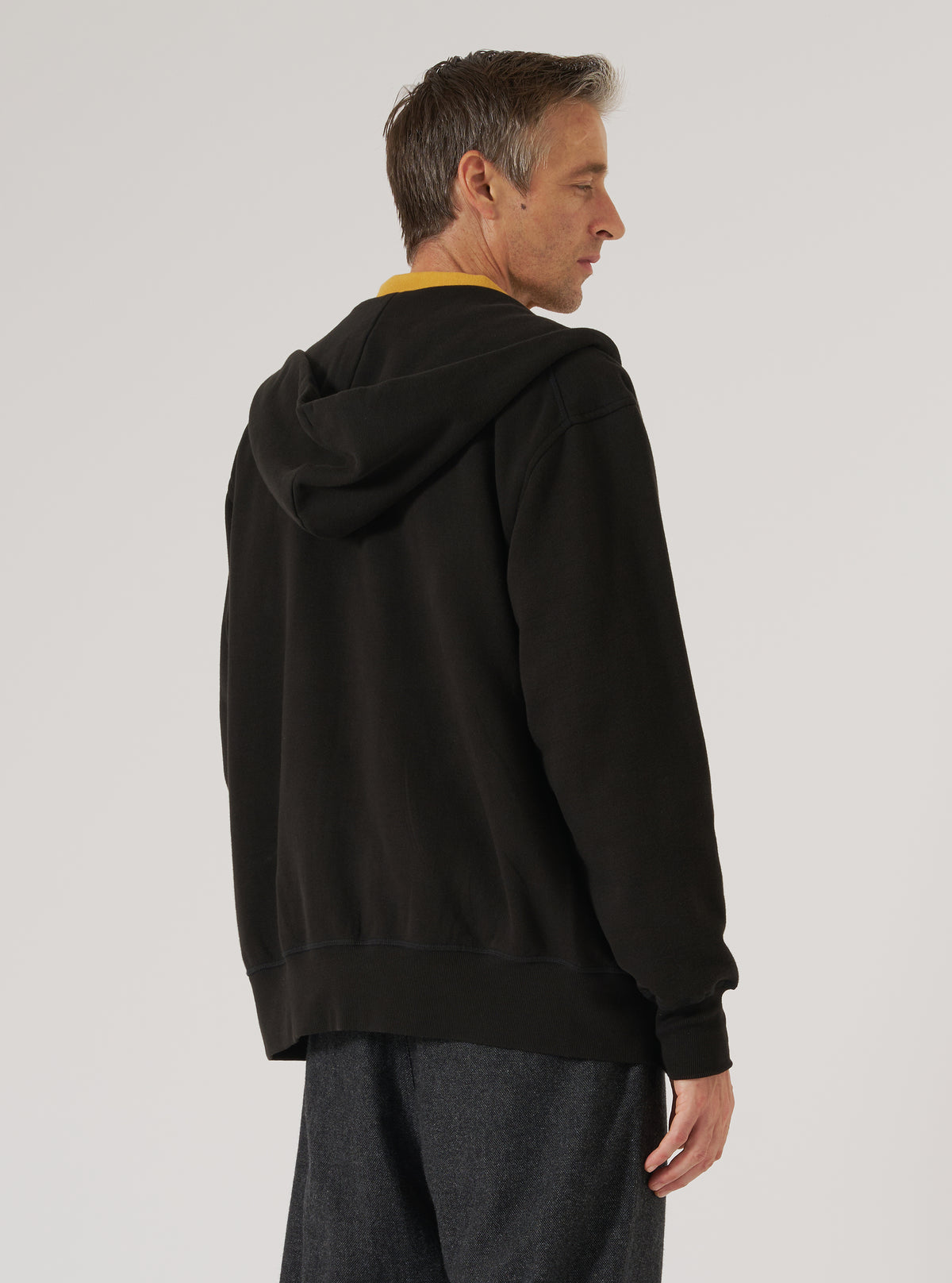 Black Brush Back Sweat New York Hoody