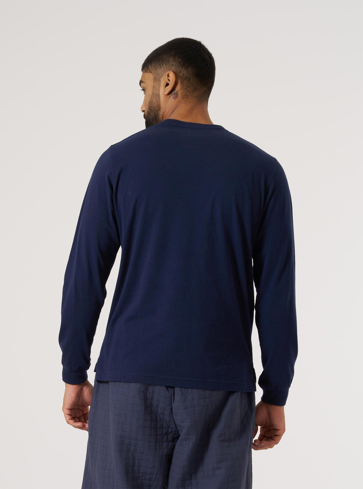 Navy Single Jersey L/S Core Tee