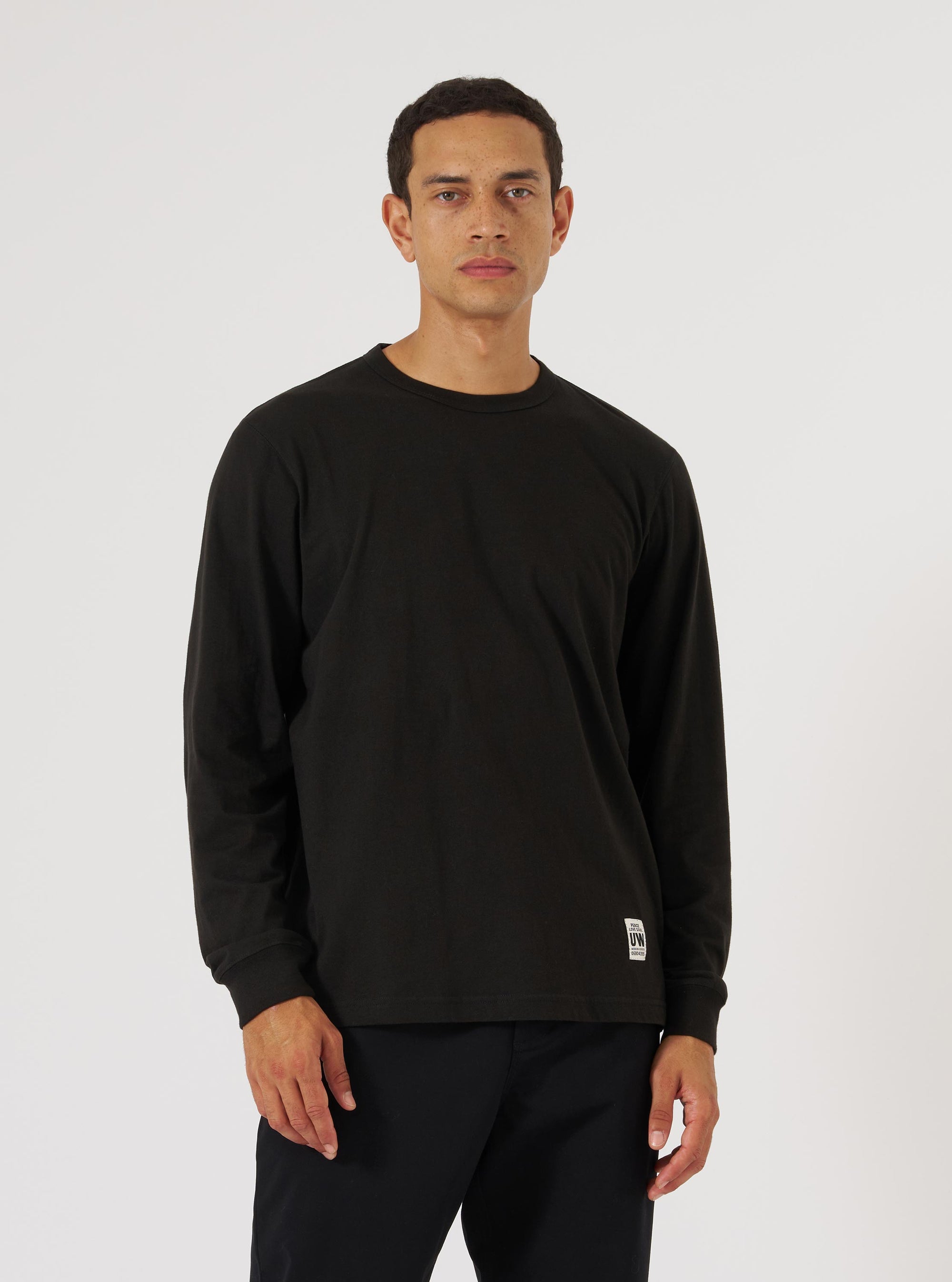Black Single Jersey L/S Core Tee