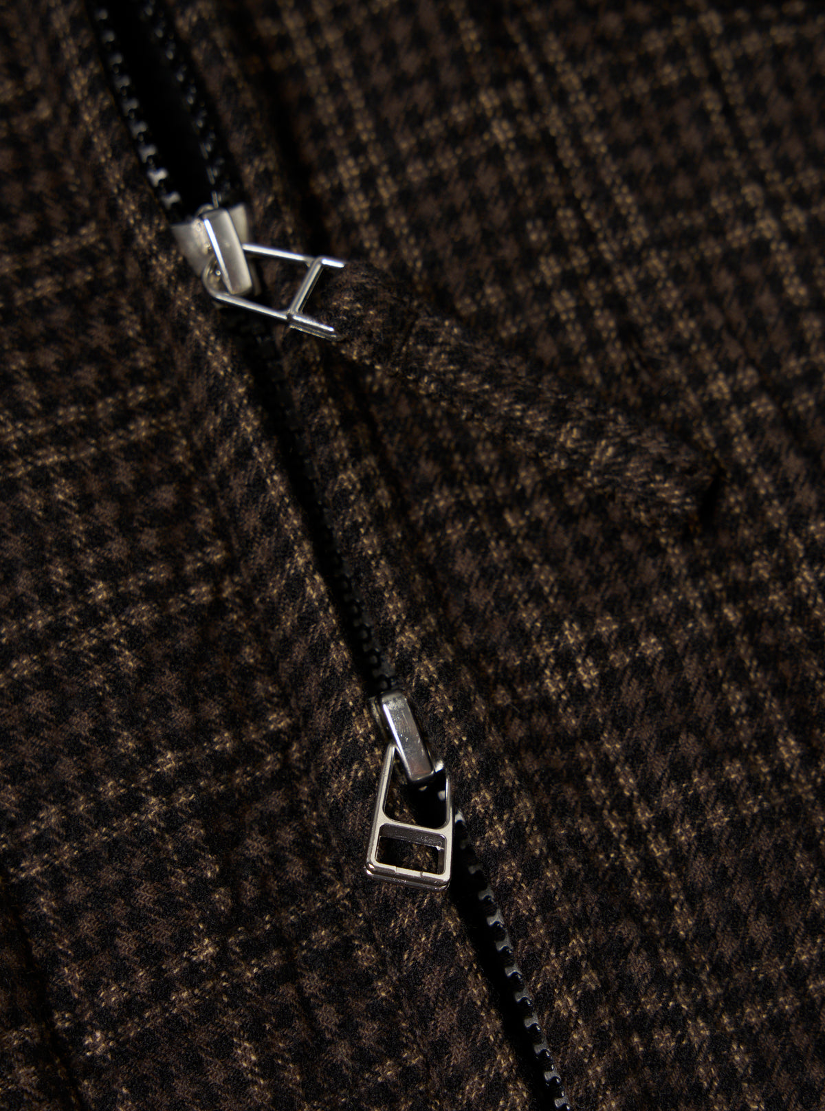 Brown Cedar Check Parachute Liner Gilet