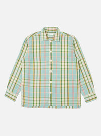 Pale Blue Faded Check Fatigue Shirt
