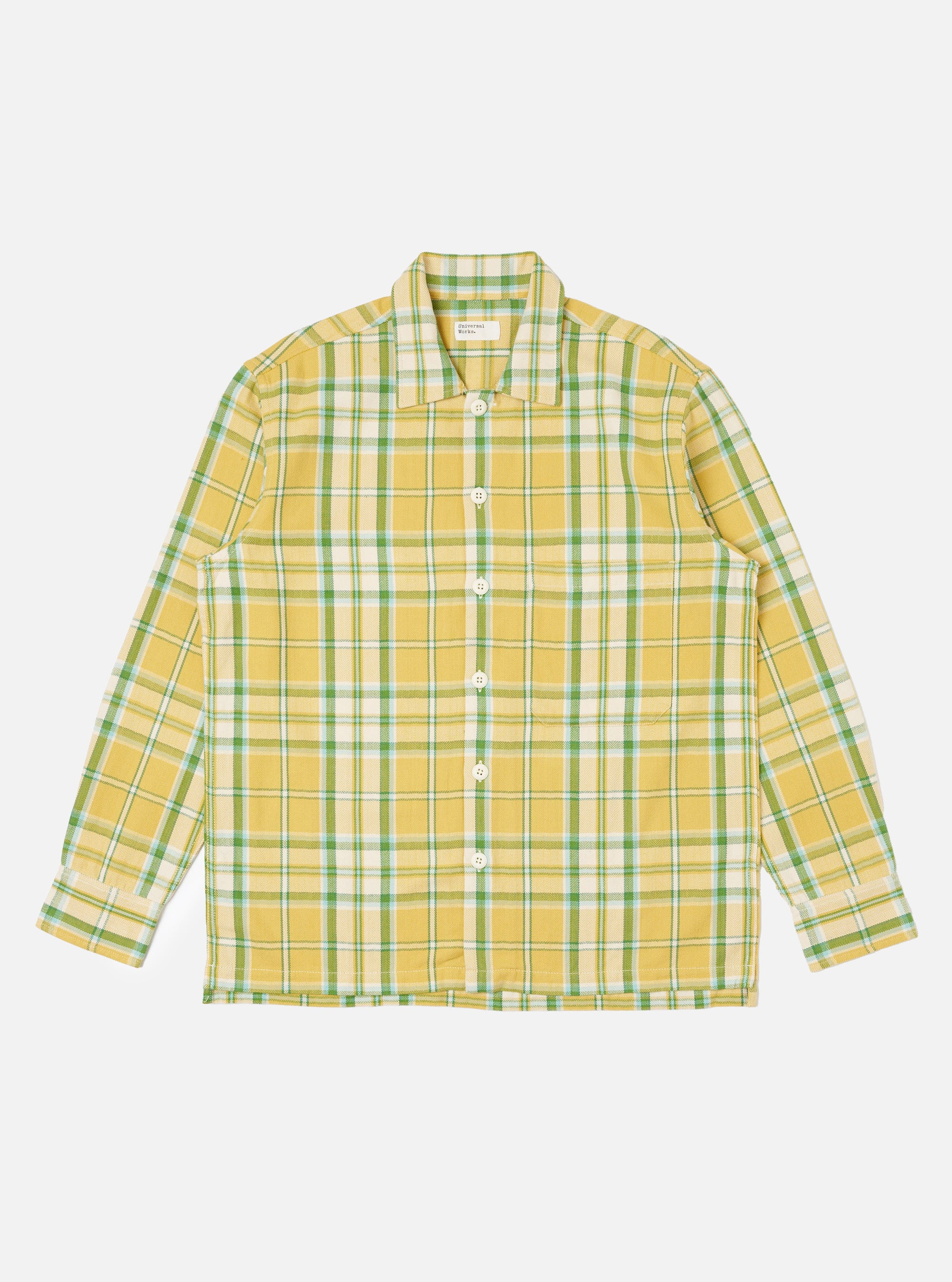 Yellow Faded Check Fatigue Shirt