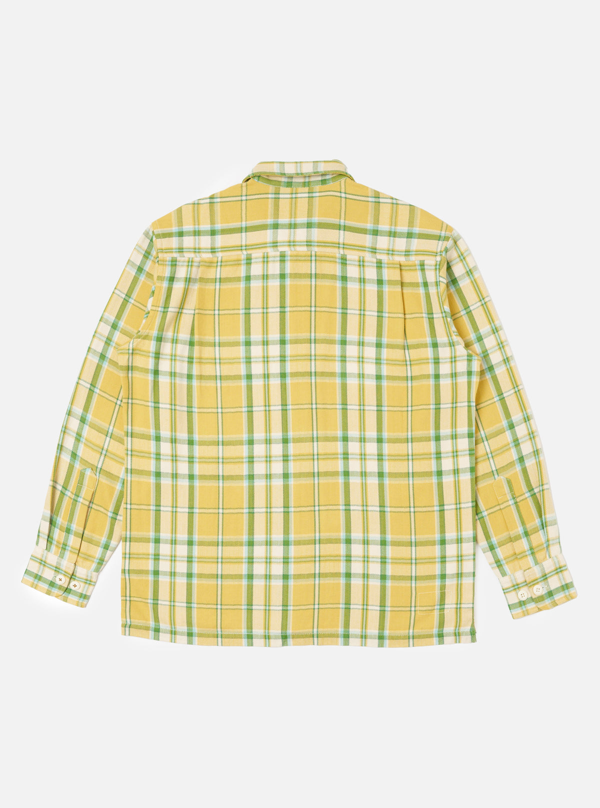 Yellow Faded Check Fatigue Shirt