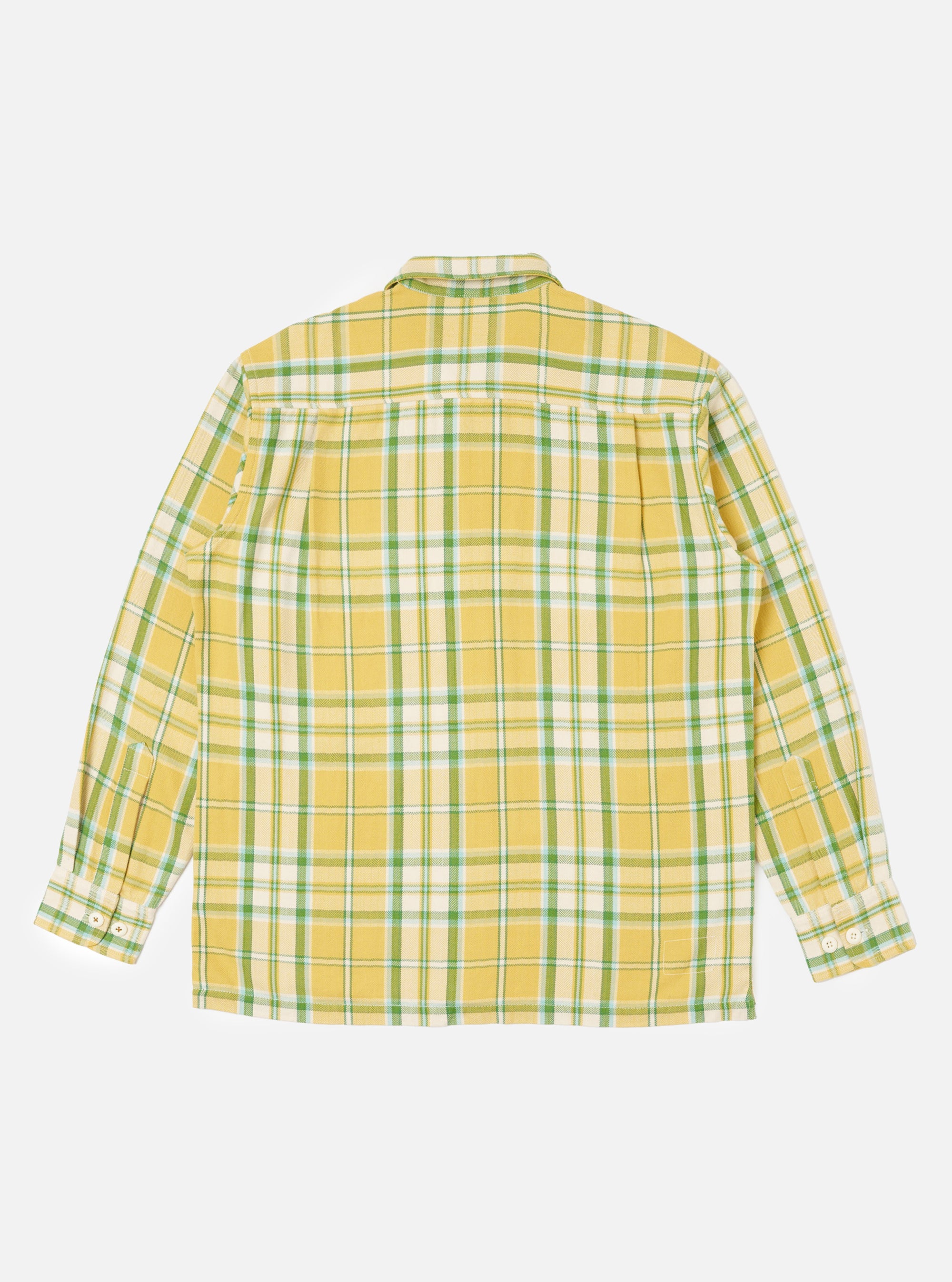 Yellow Faded Check Fatigue Shirt