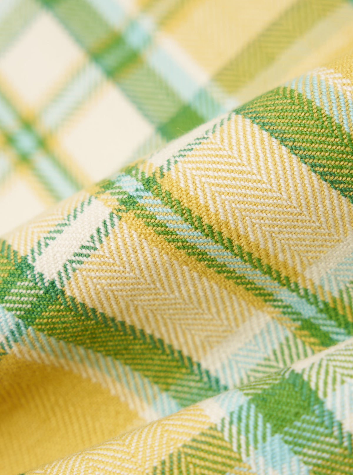 Yellow Faded Check Fatigue Shirt