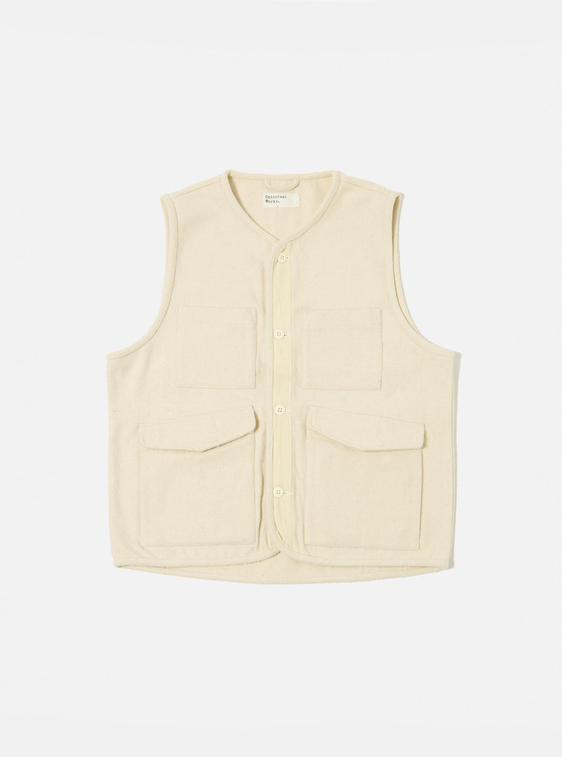 Ecru Marl Mowbray 4 Pocket Gilet