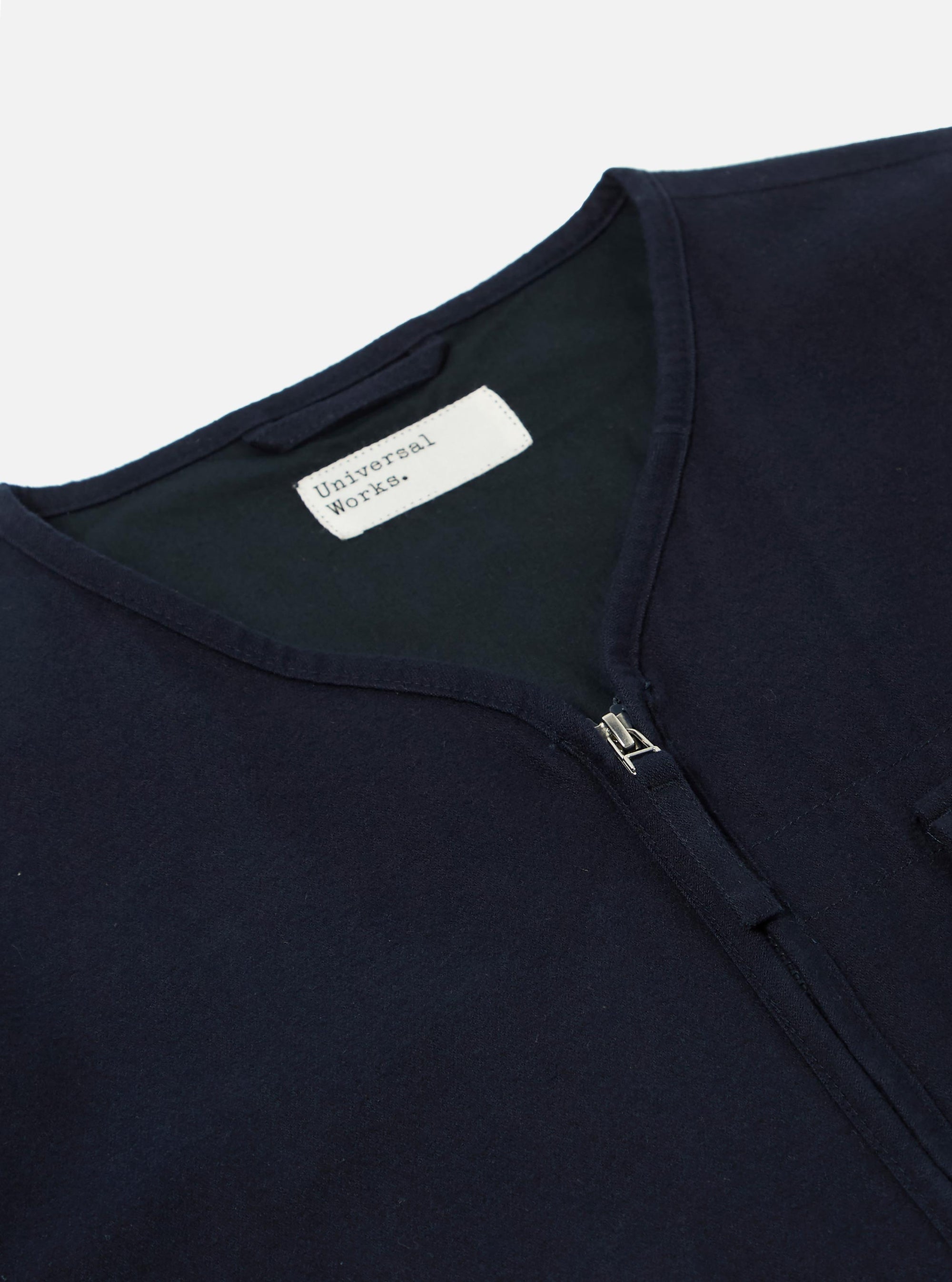 Navy Brushed Moleskin Parachute Liner Jacket