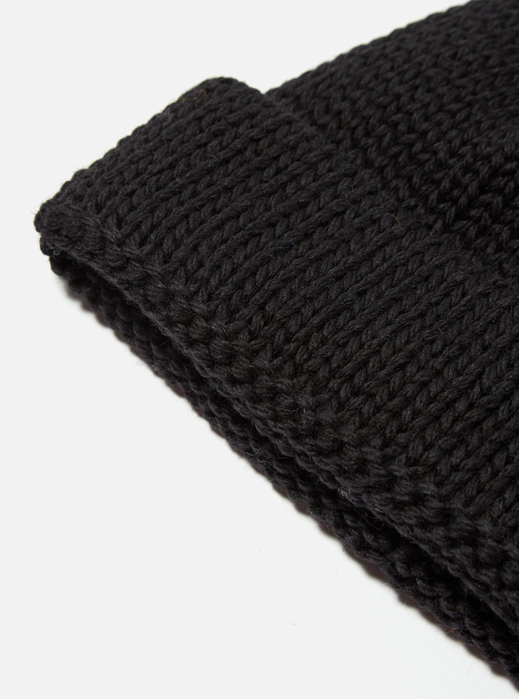 Black British Wool Short Watch Cap