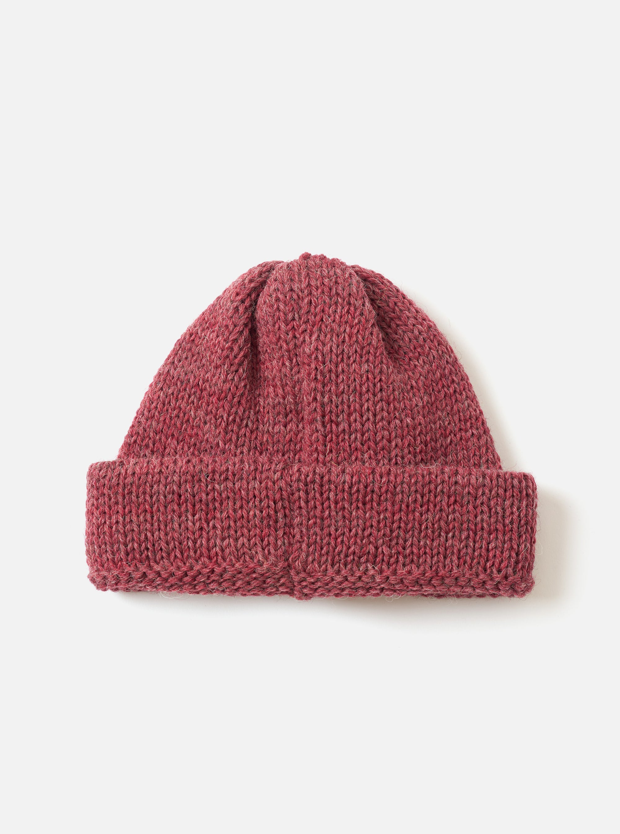 Burgundy British Wool Short Watch Cap