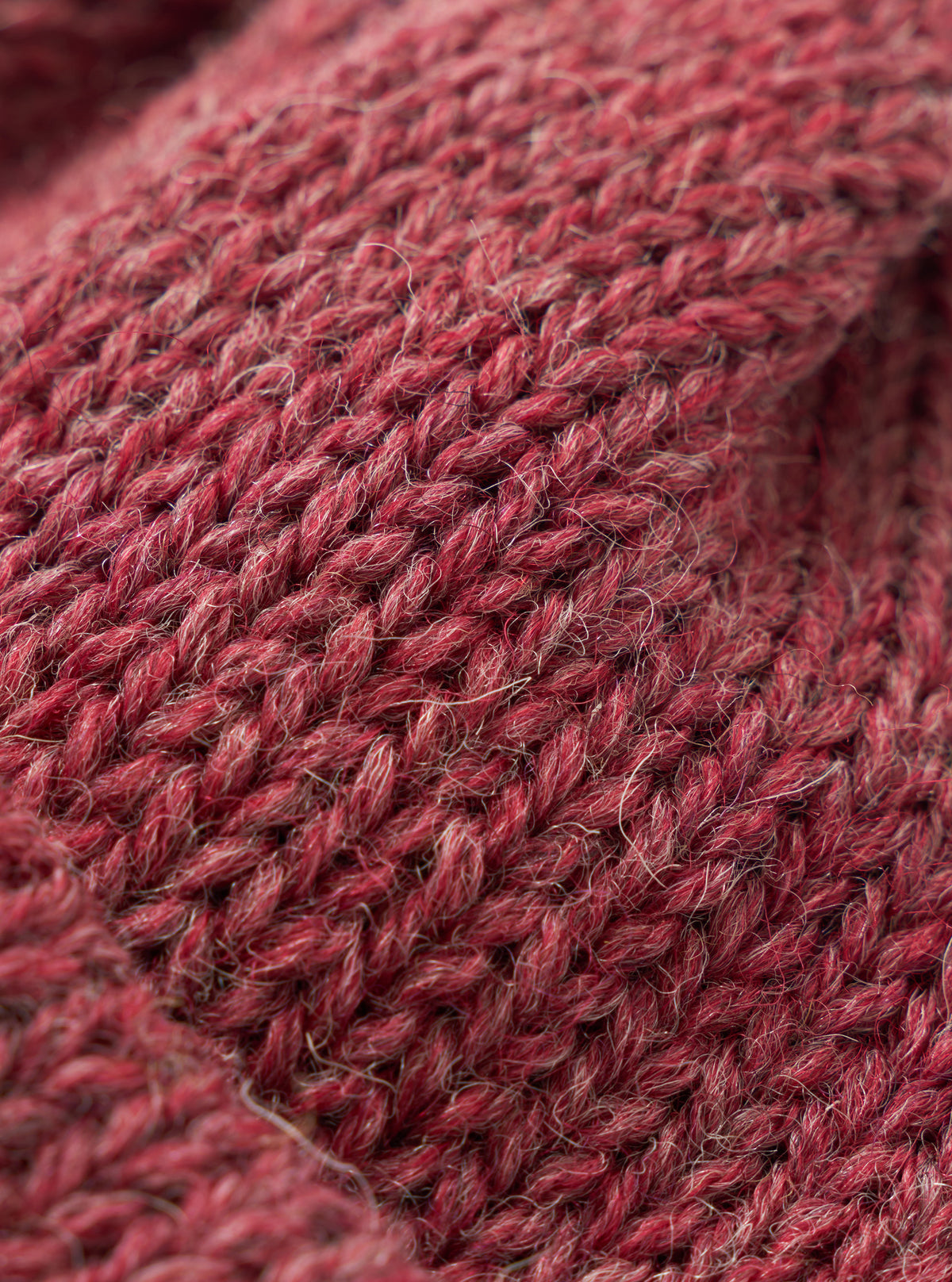 Burgundy British Wool Short Watch Cap
