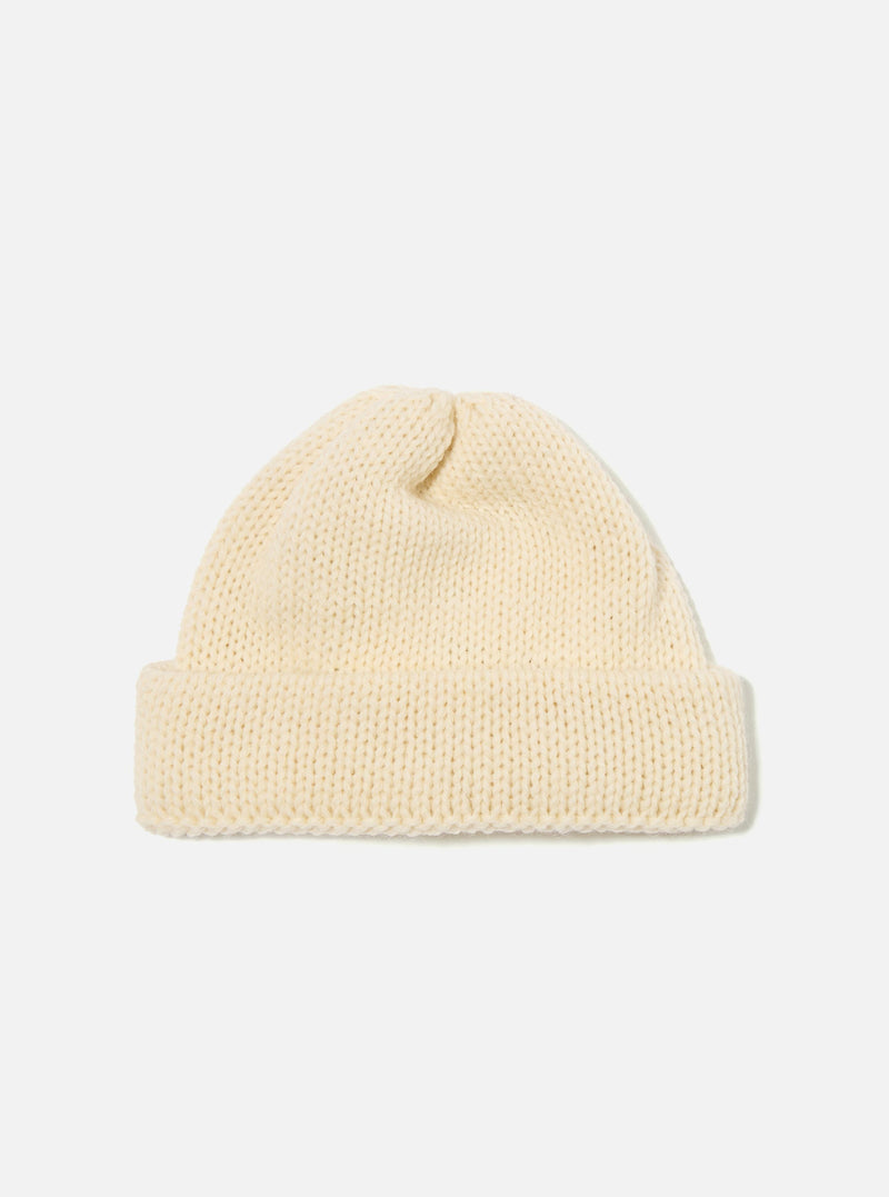 Ecru British Wool Short Watch Cap