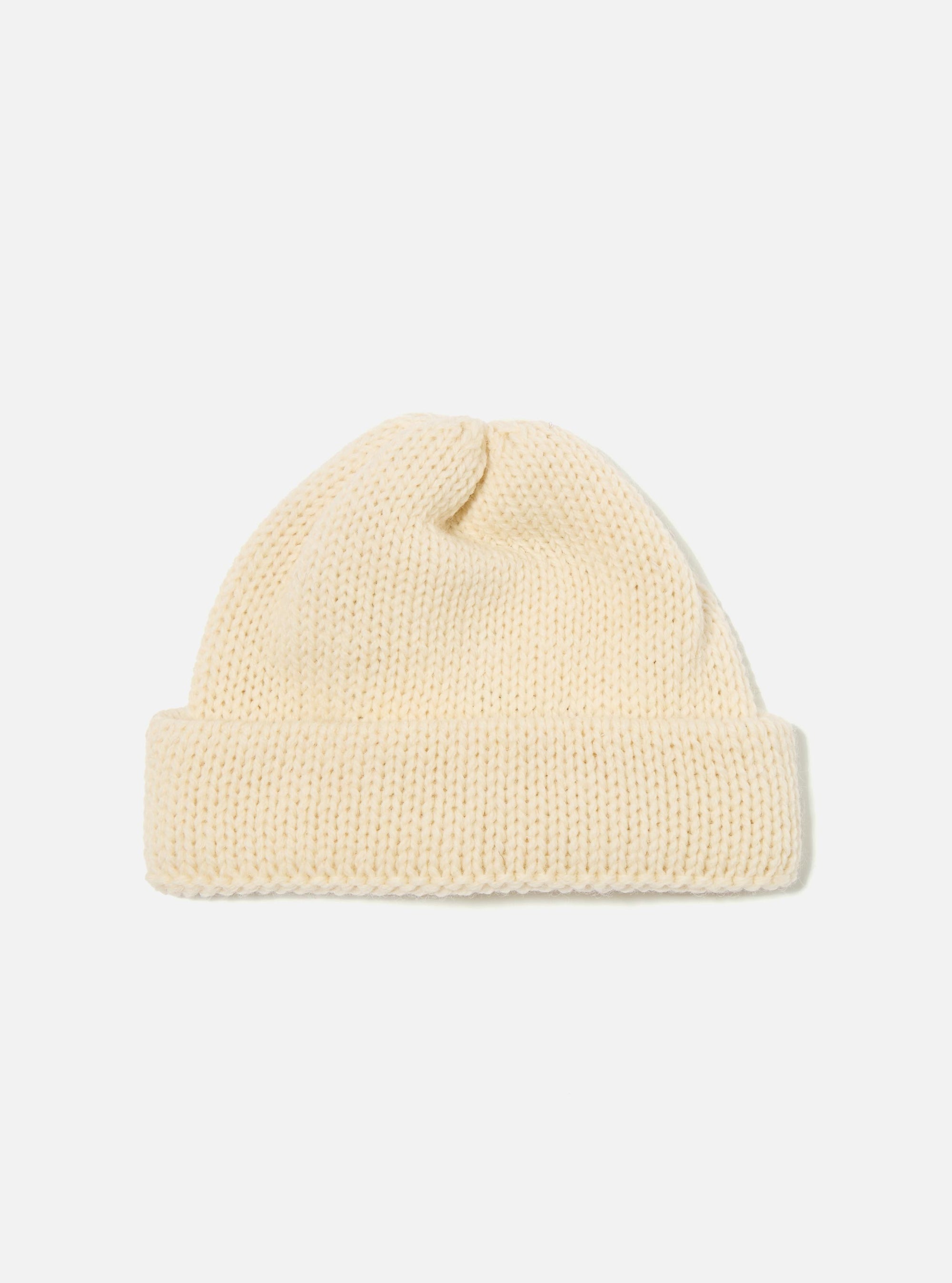 Ecru British Wool Short Watch Cap
