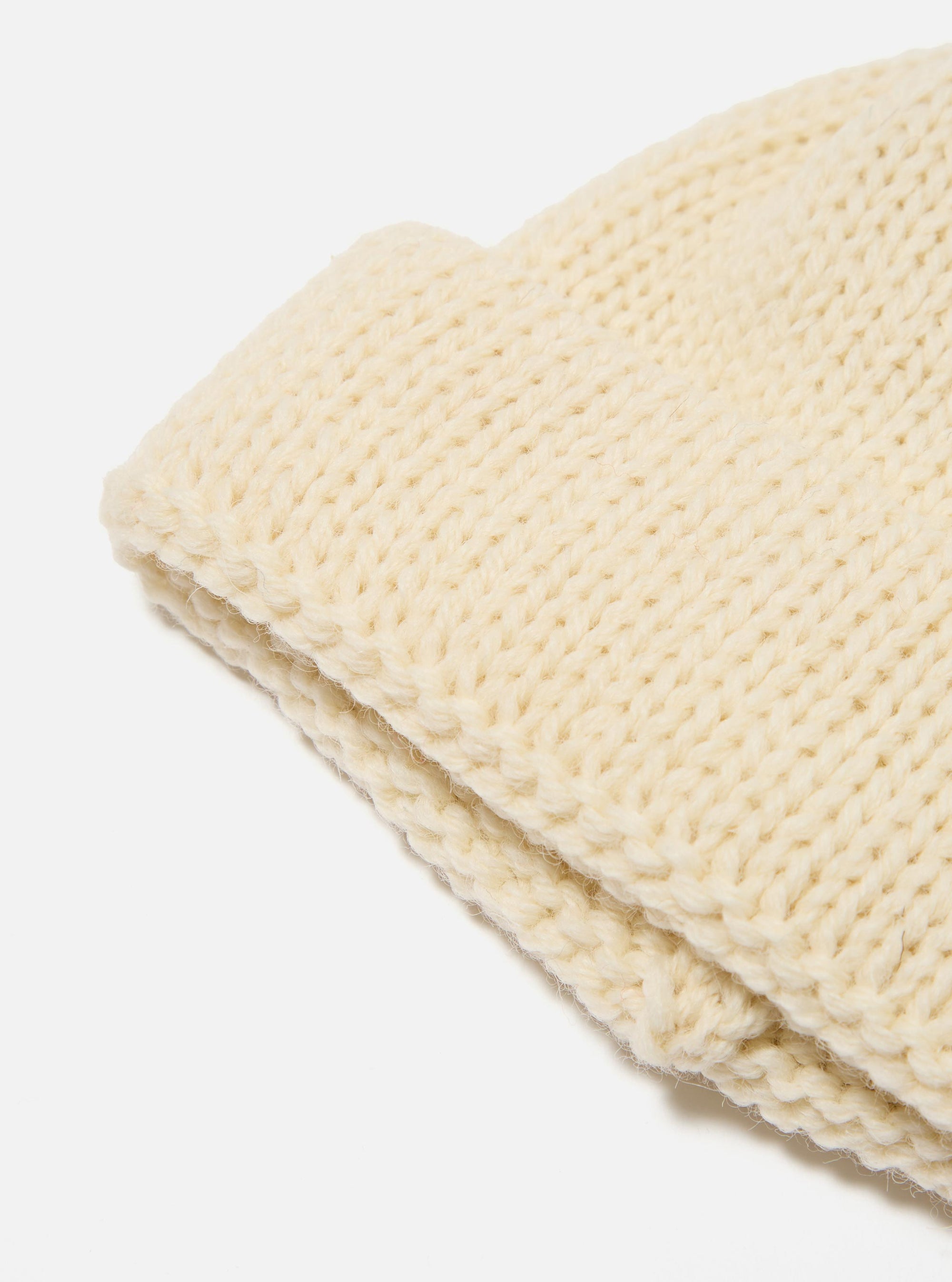 Ecru British Wool Short Watch Cap