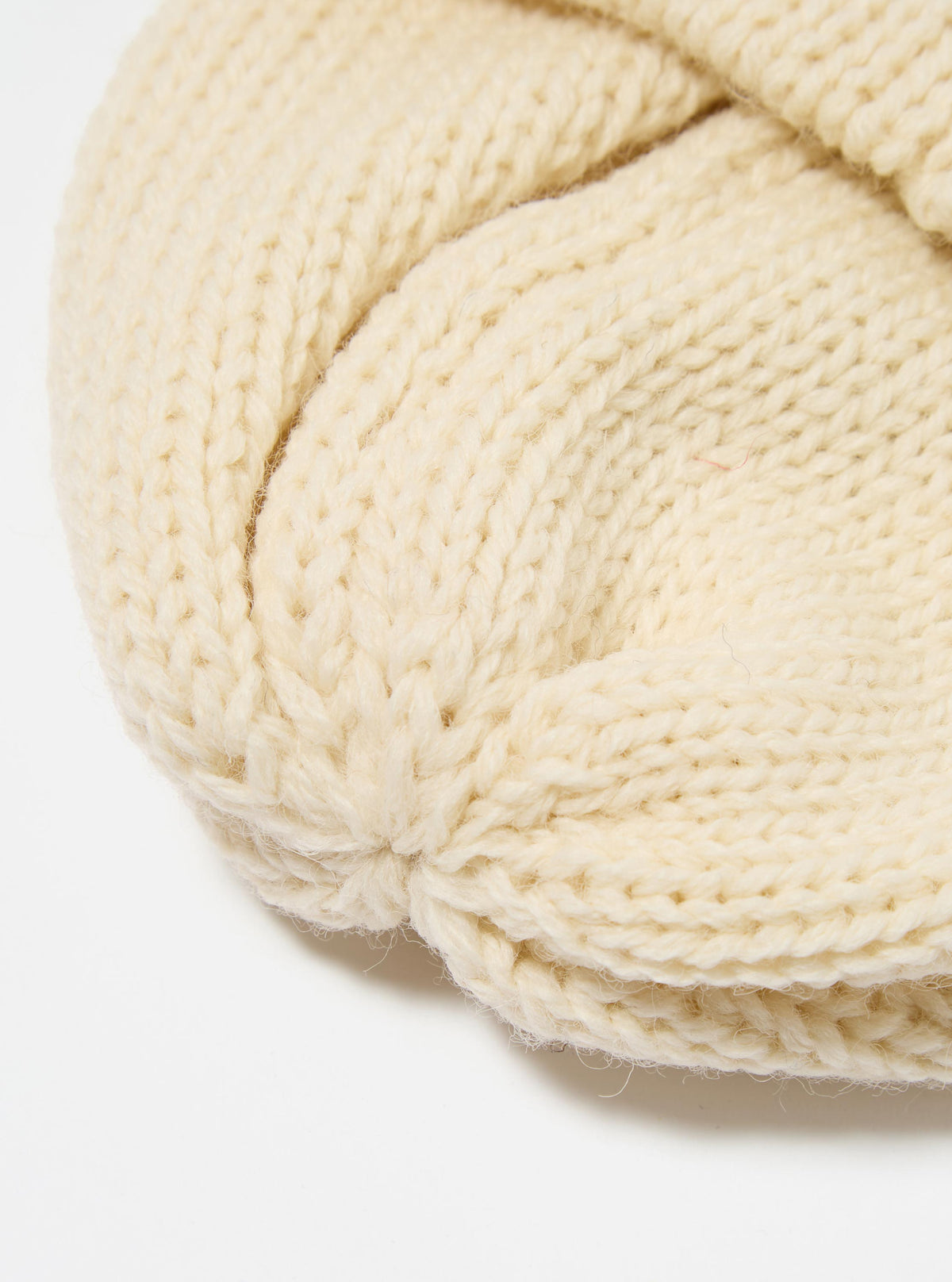 Ecru British Wool Short Watch Cap