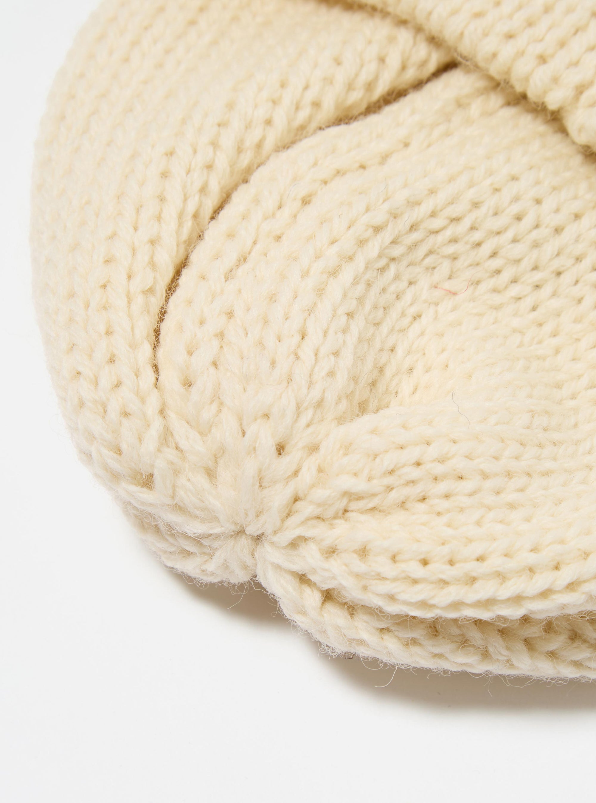 Ecru British Wool Short Watch Cap