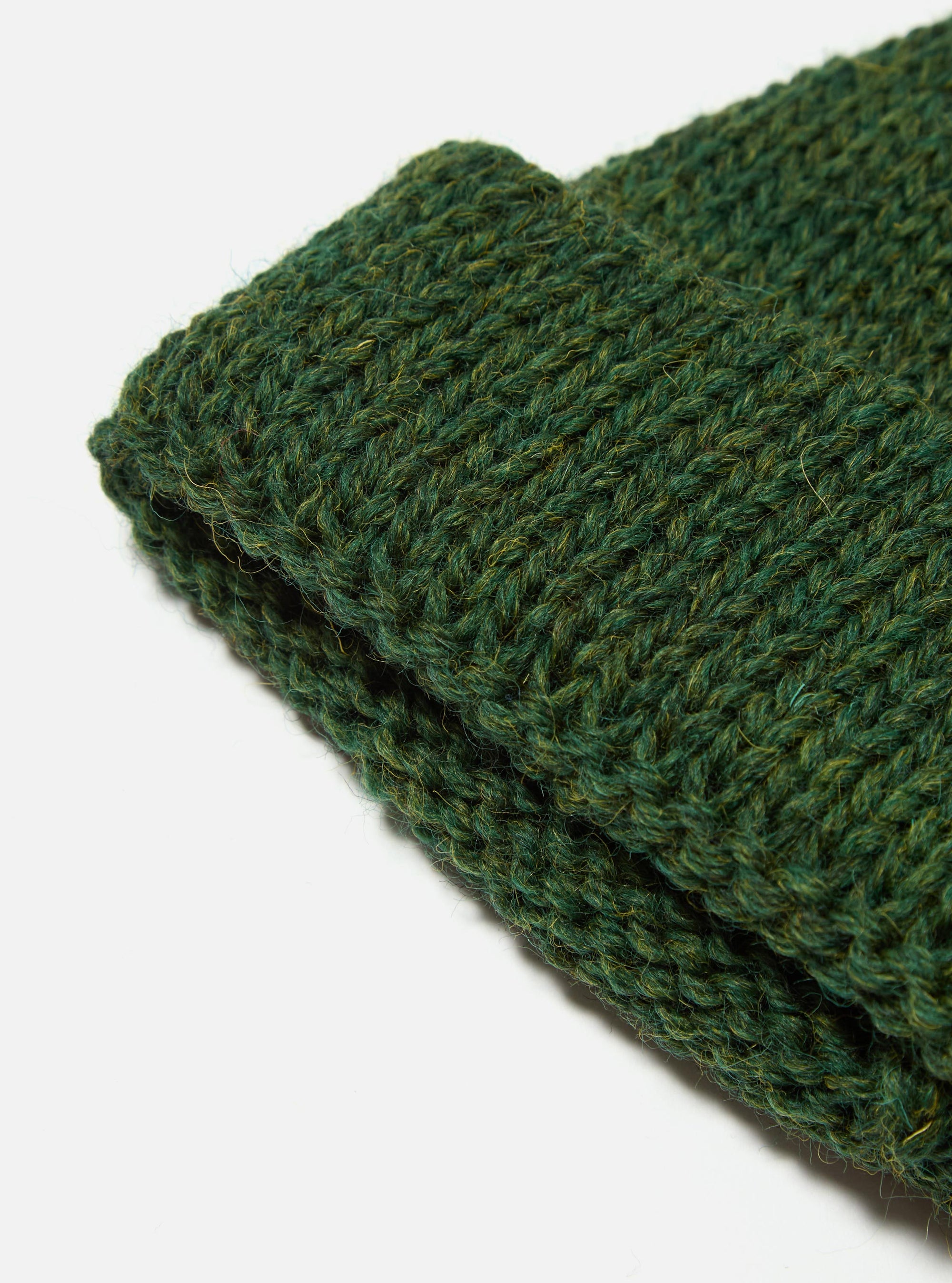 Green British Wool Short Watch Cap