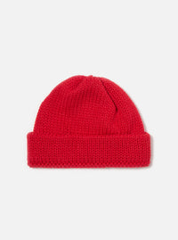 Red British Wool Short Watch Cap