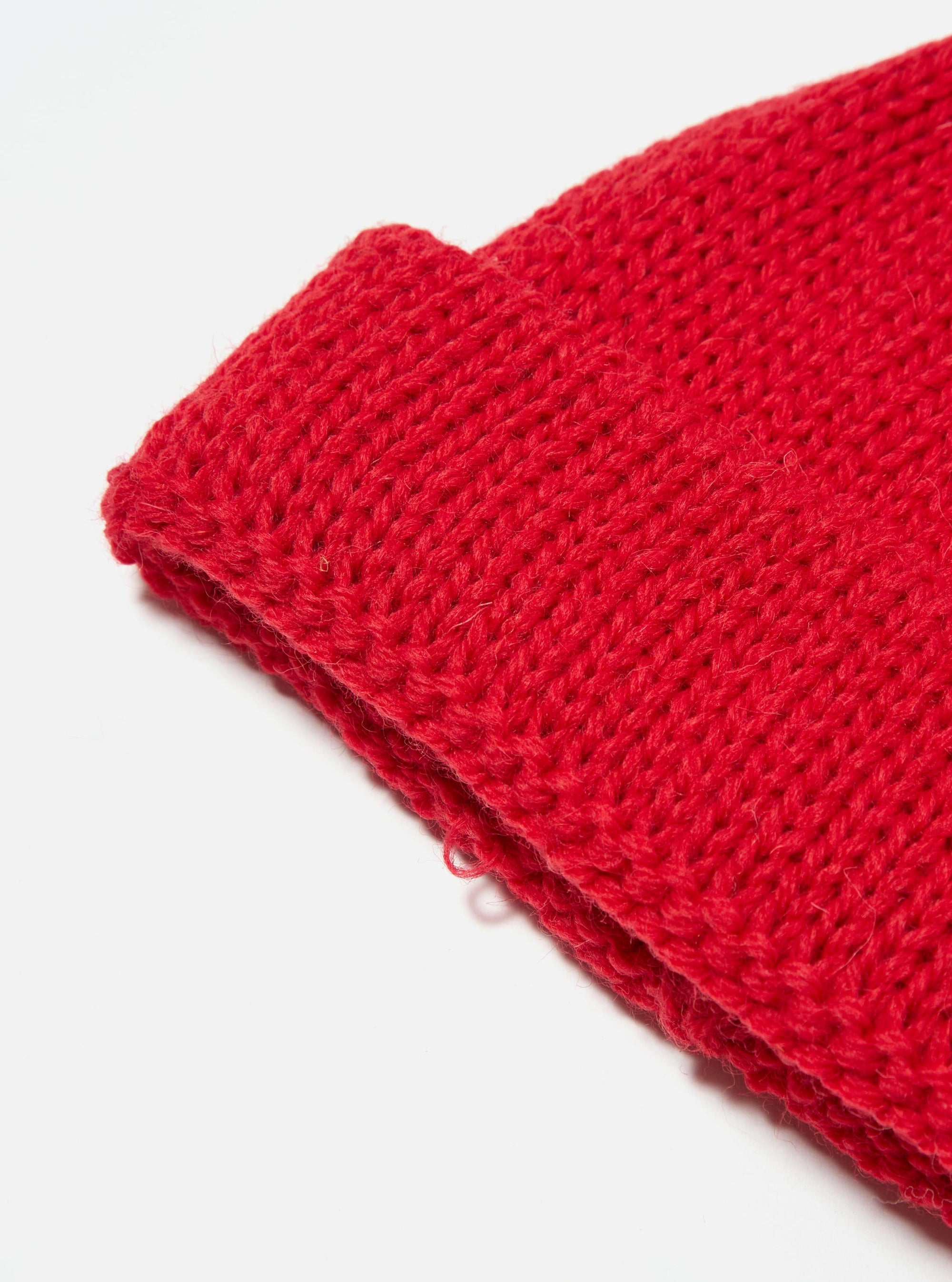 Red British Wool Short Watch Cap