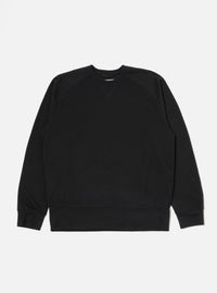 Black Recycled Wool Mix Single Jersey Mr K Crew Sweatshirt