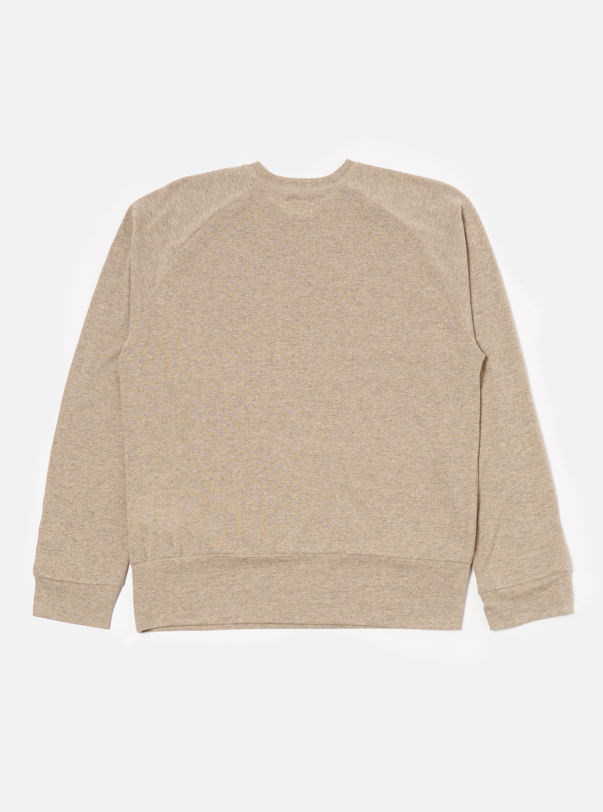 Dark Sand Recycled Wool Mix Single Jersey Mr K Crew Sweatshirt