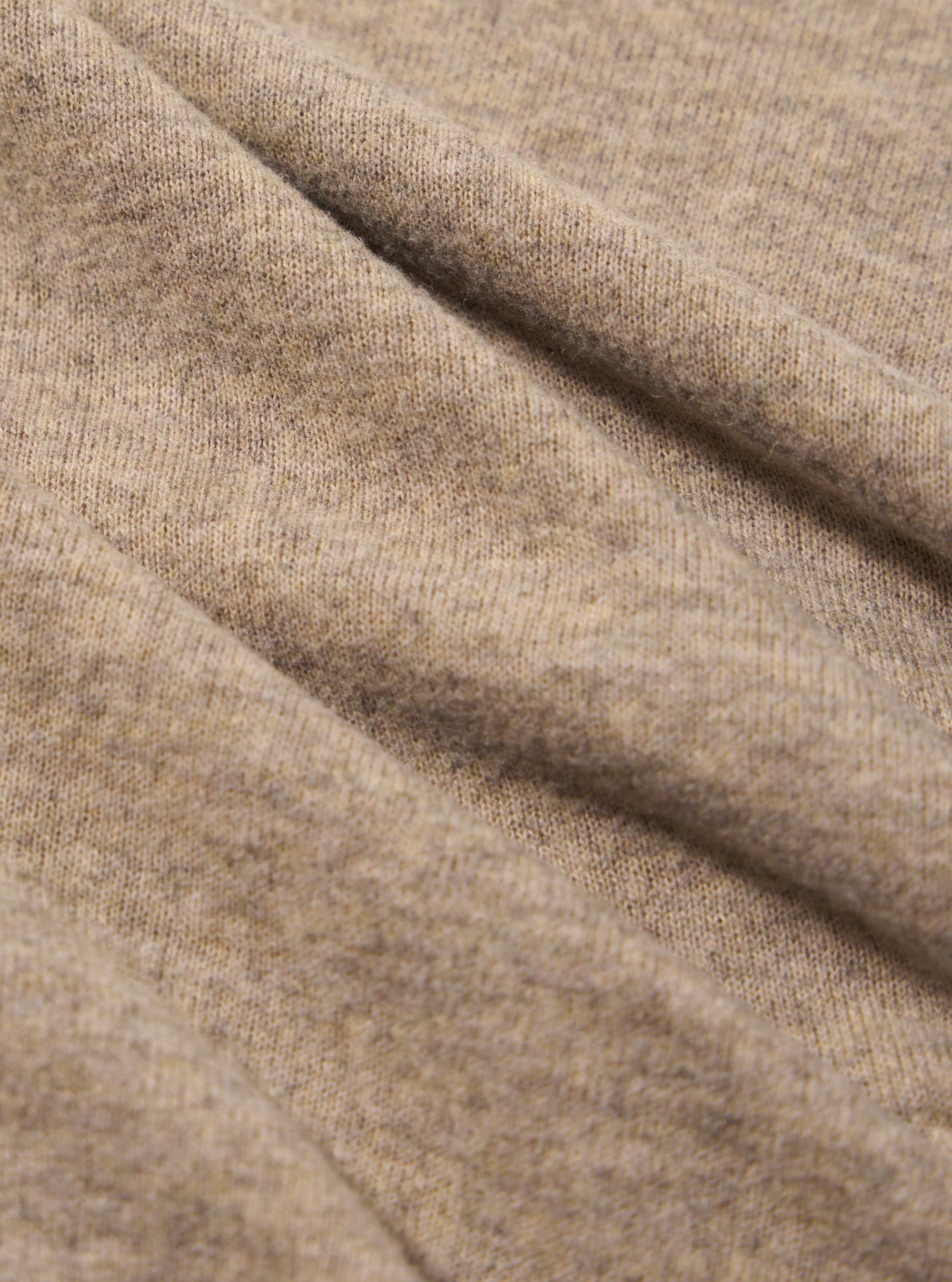 Dark Sand Recycled Wool Mix Single Jersey Mr K Crew Sweatshirt