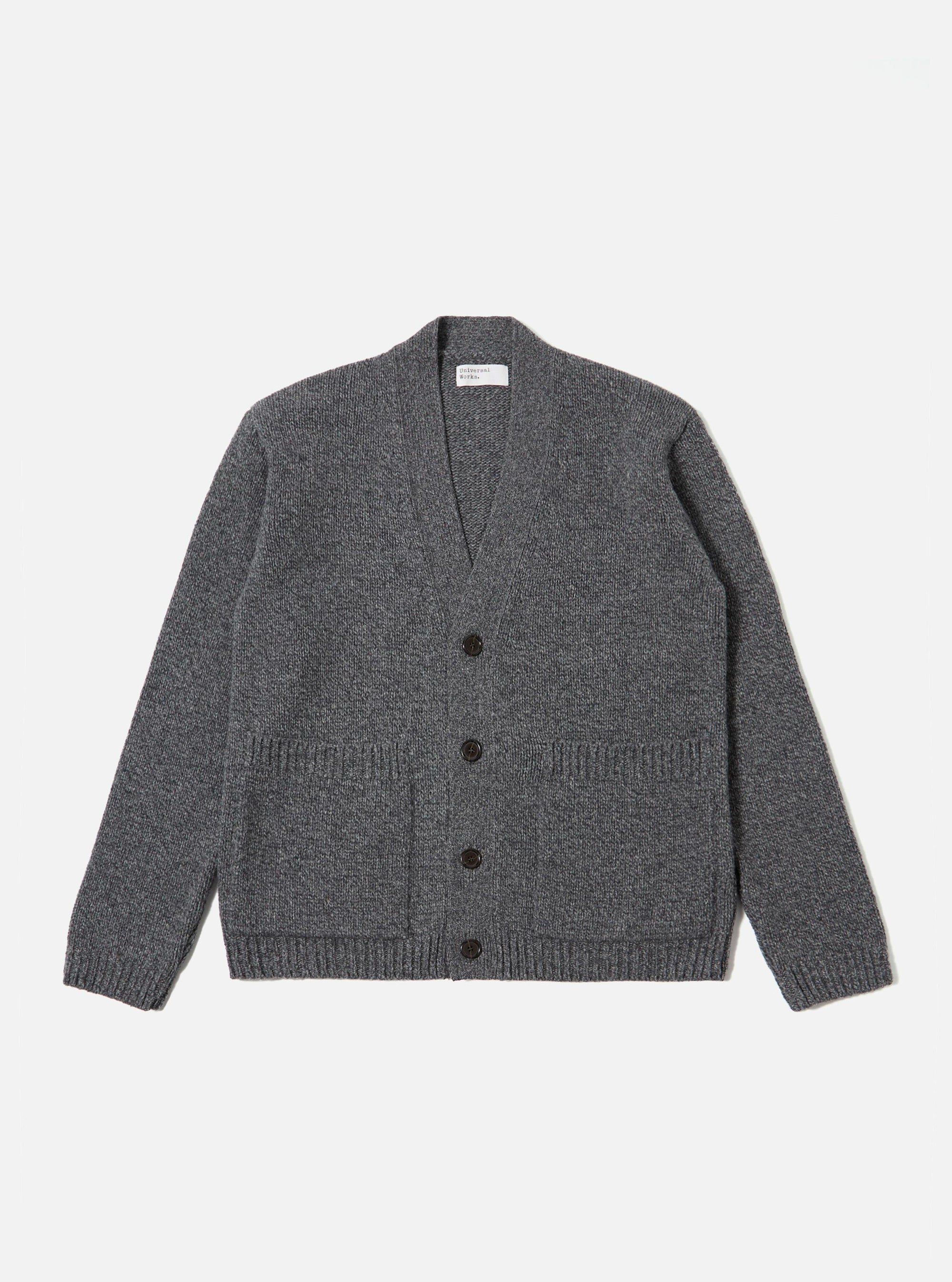 Grey Recycled Shetland Langdale Cardigan