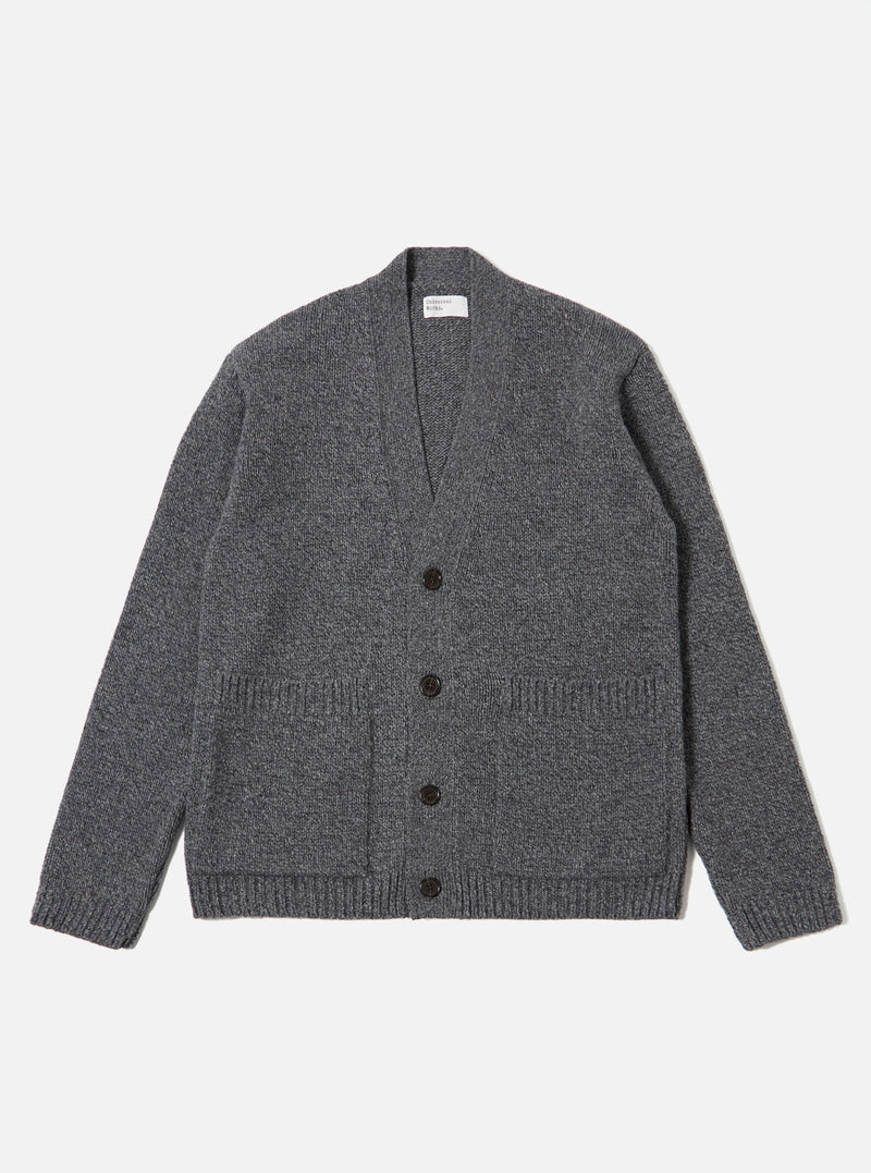 Grey Recycled Shetland Langdale Cardigan