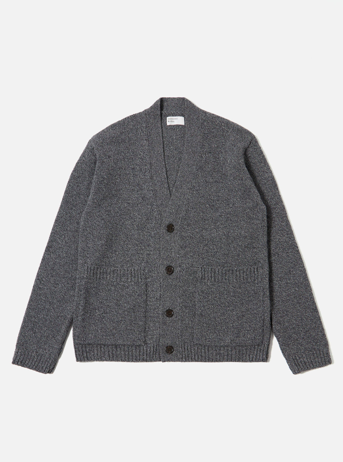 Grey Recycled Shetland Langdale Cardigan