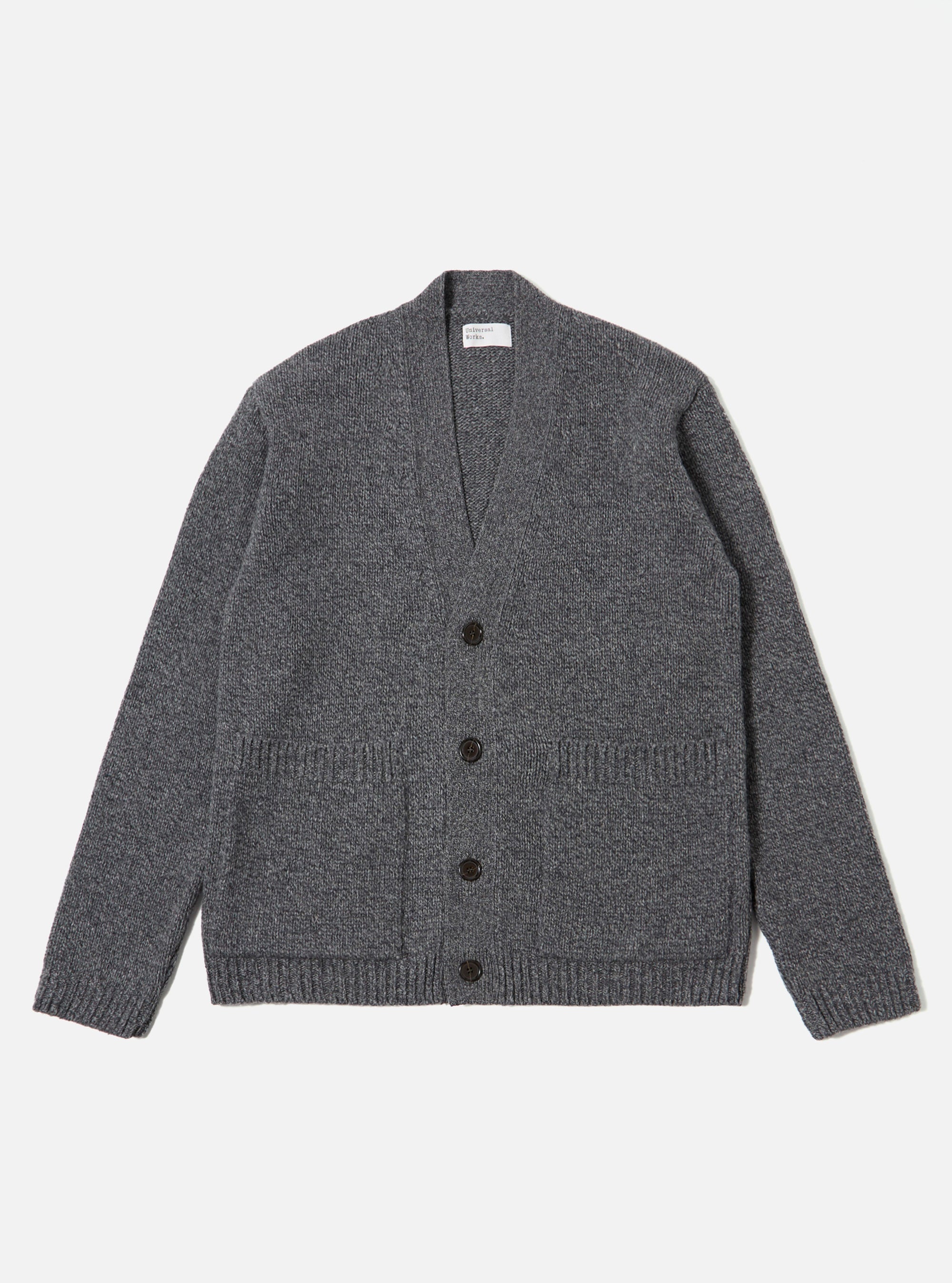 Grey Recycled Shetland Langdale Cardigan