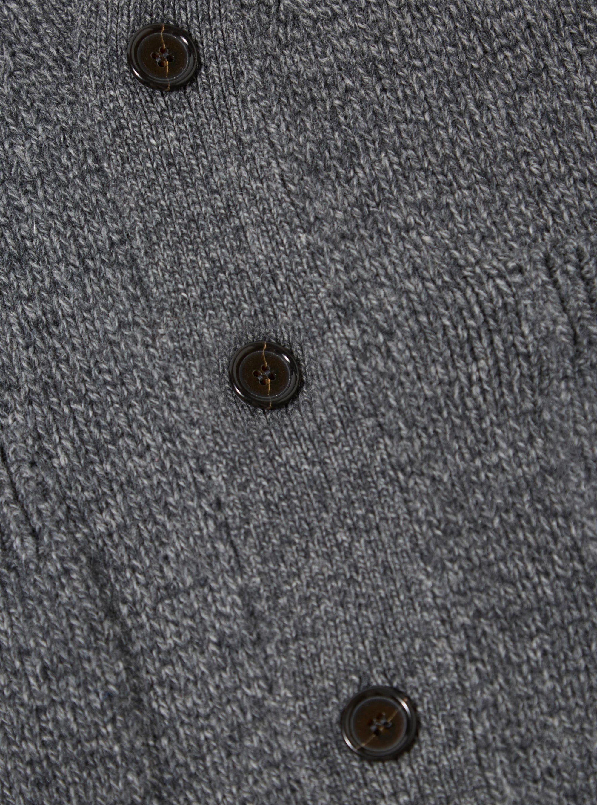 Grey Recycled Shetland Langdale Cardigan