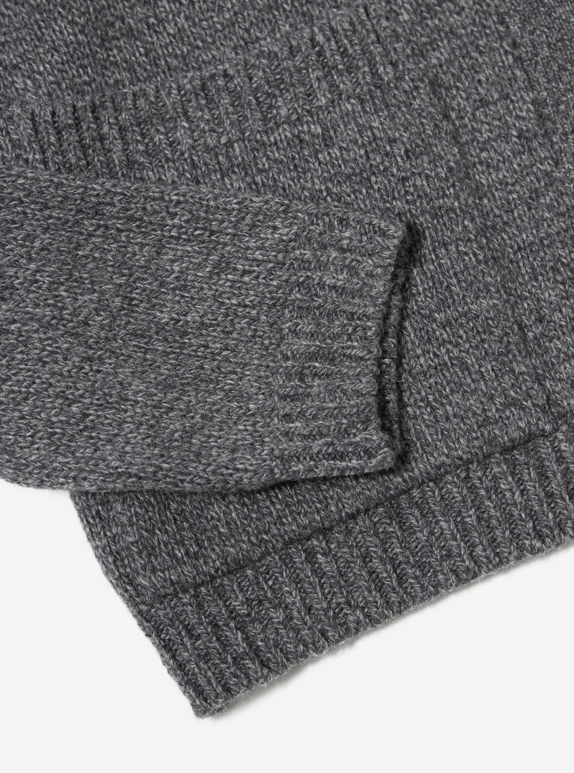 Grey Recycled Shetland Langdale Cardigan