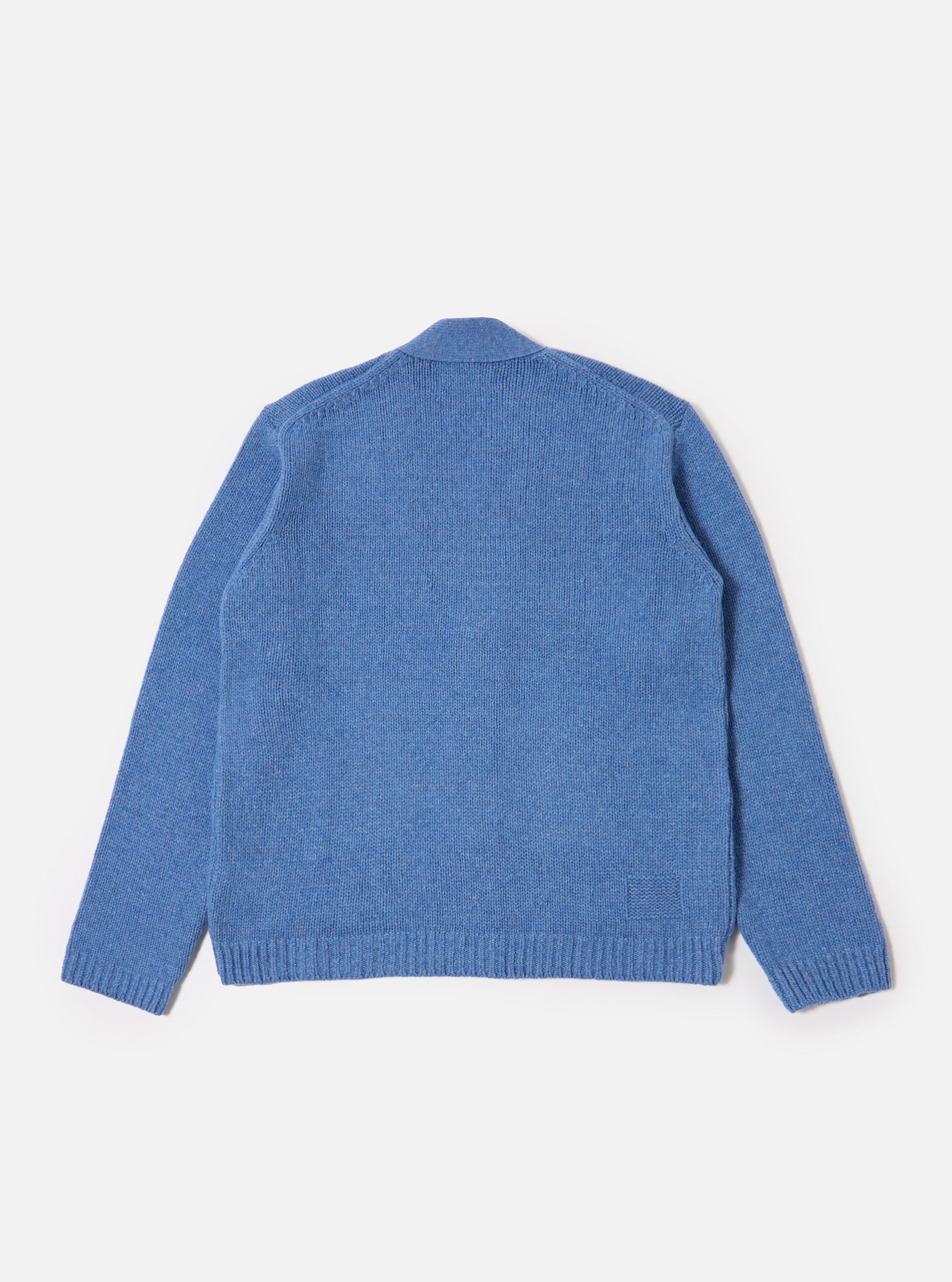 Pale Blue Recycled Shetland Langdale Cardigan