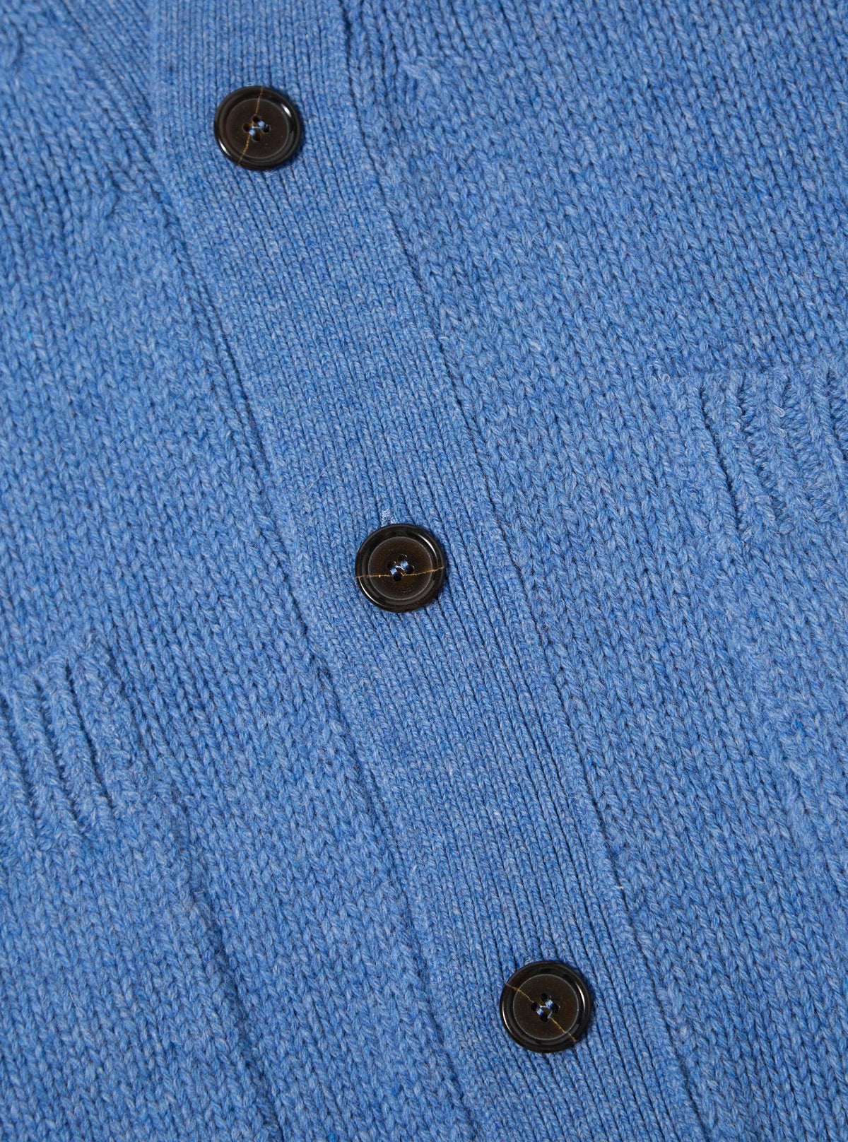 Pale Blue Recycled Shetland Langdale Cardigan