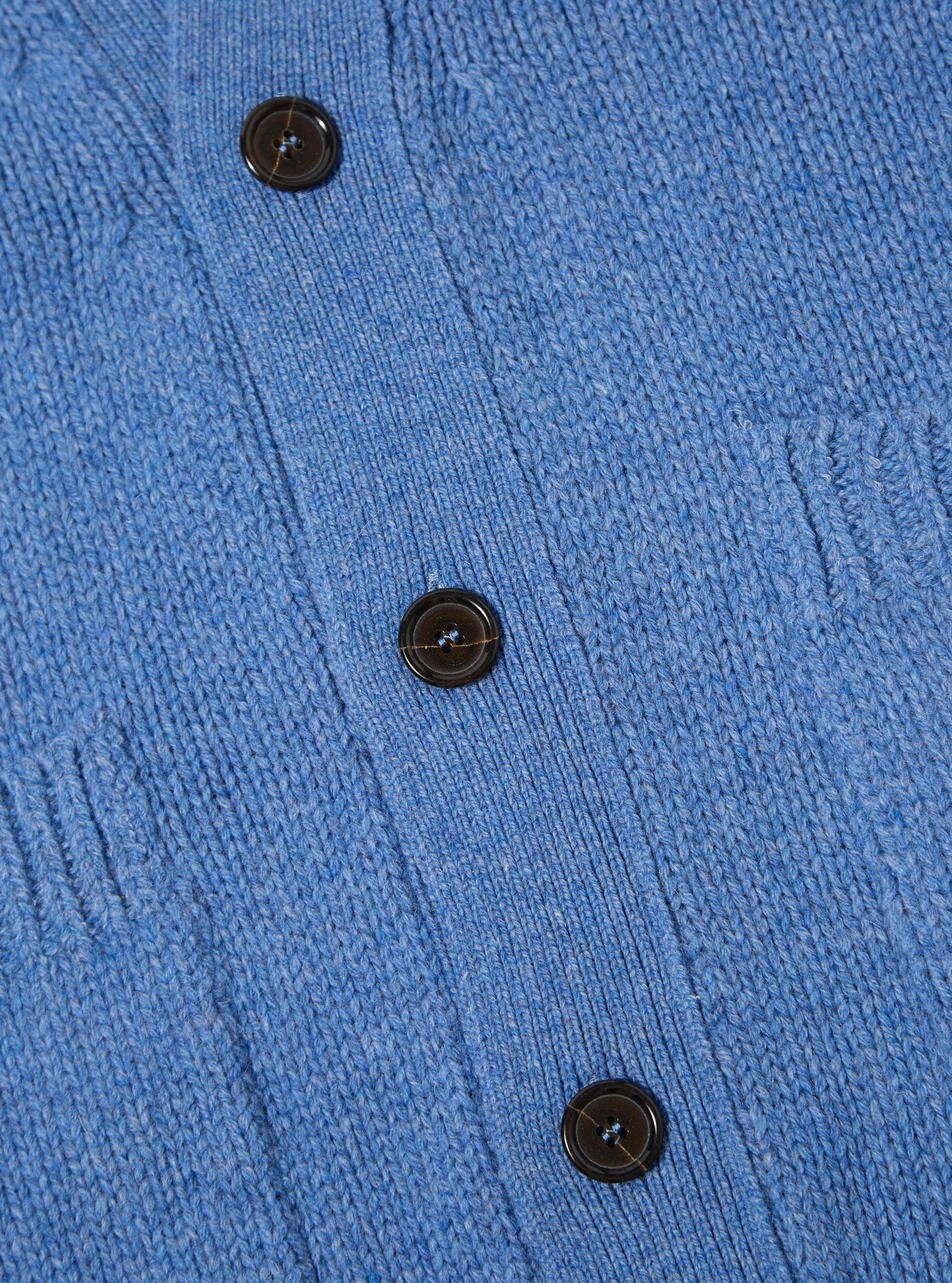 Pale Blue Recycled Shetland Langdale Cardigan