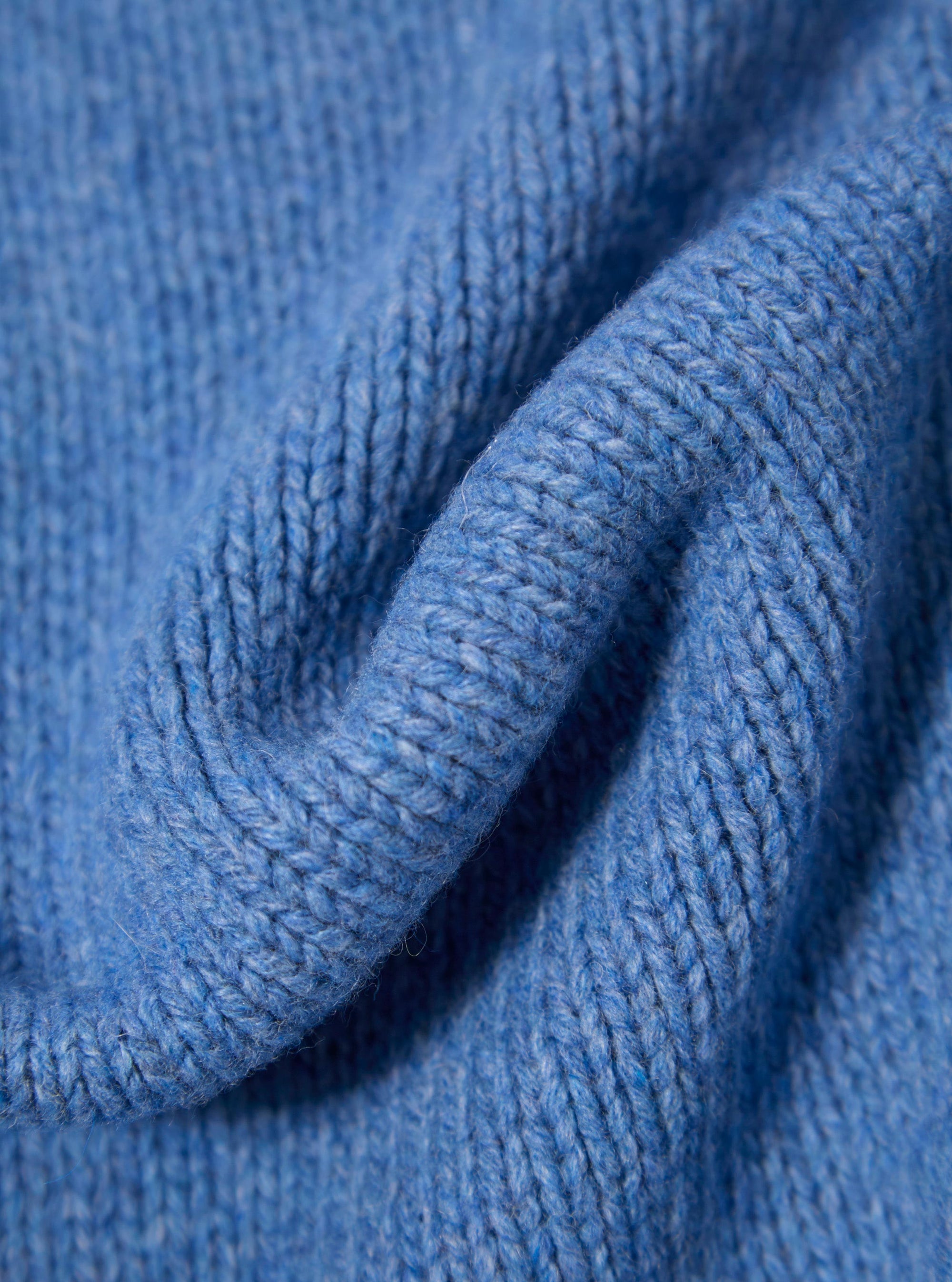 Pale Blue Recycled Shetland Langdale Cardigan
