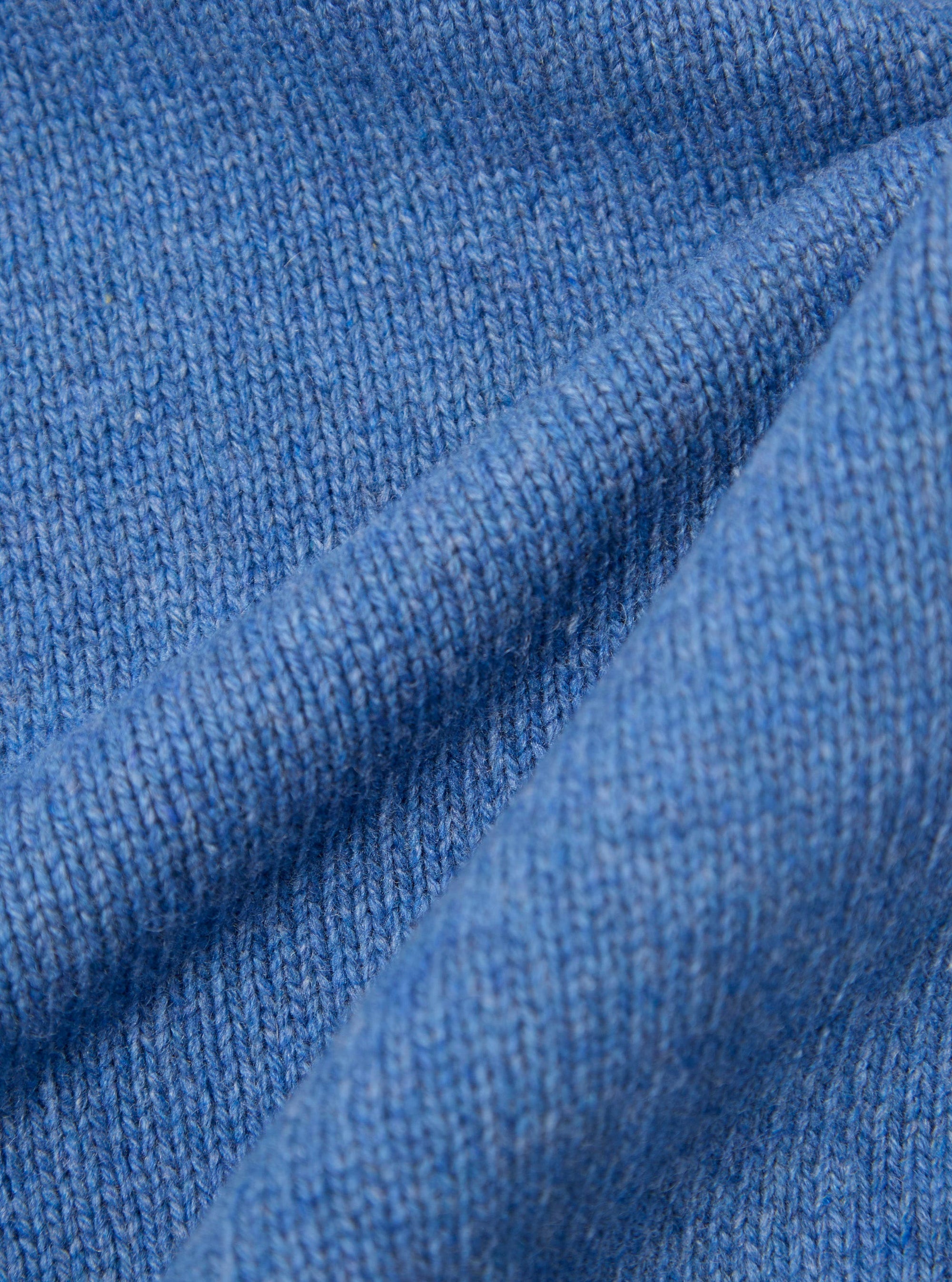 Pale Blue Recycled Shetland Roll Neck