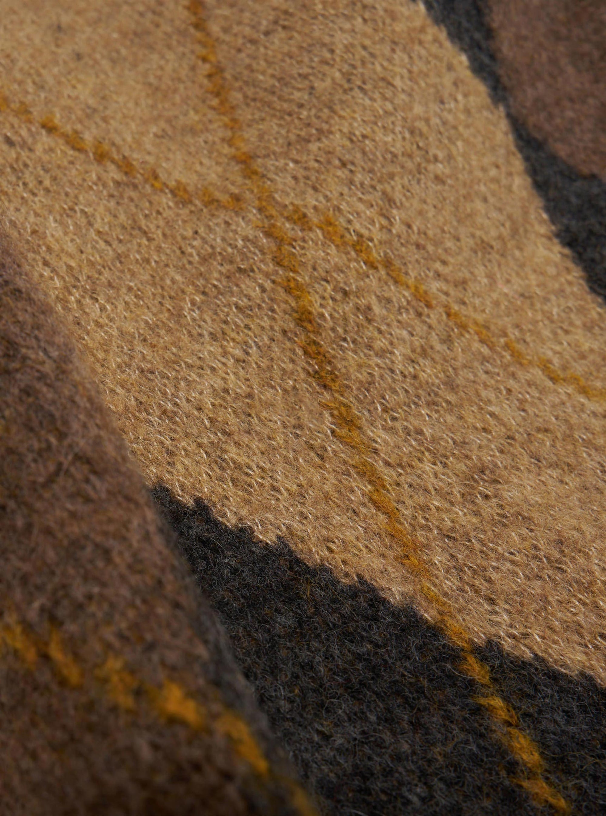 Brown Alpaca Knit Big Argyll Crew