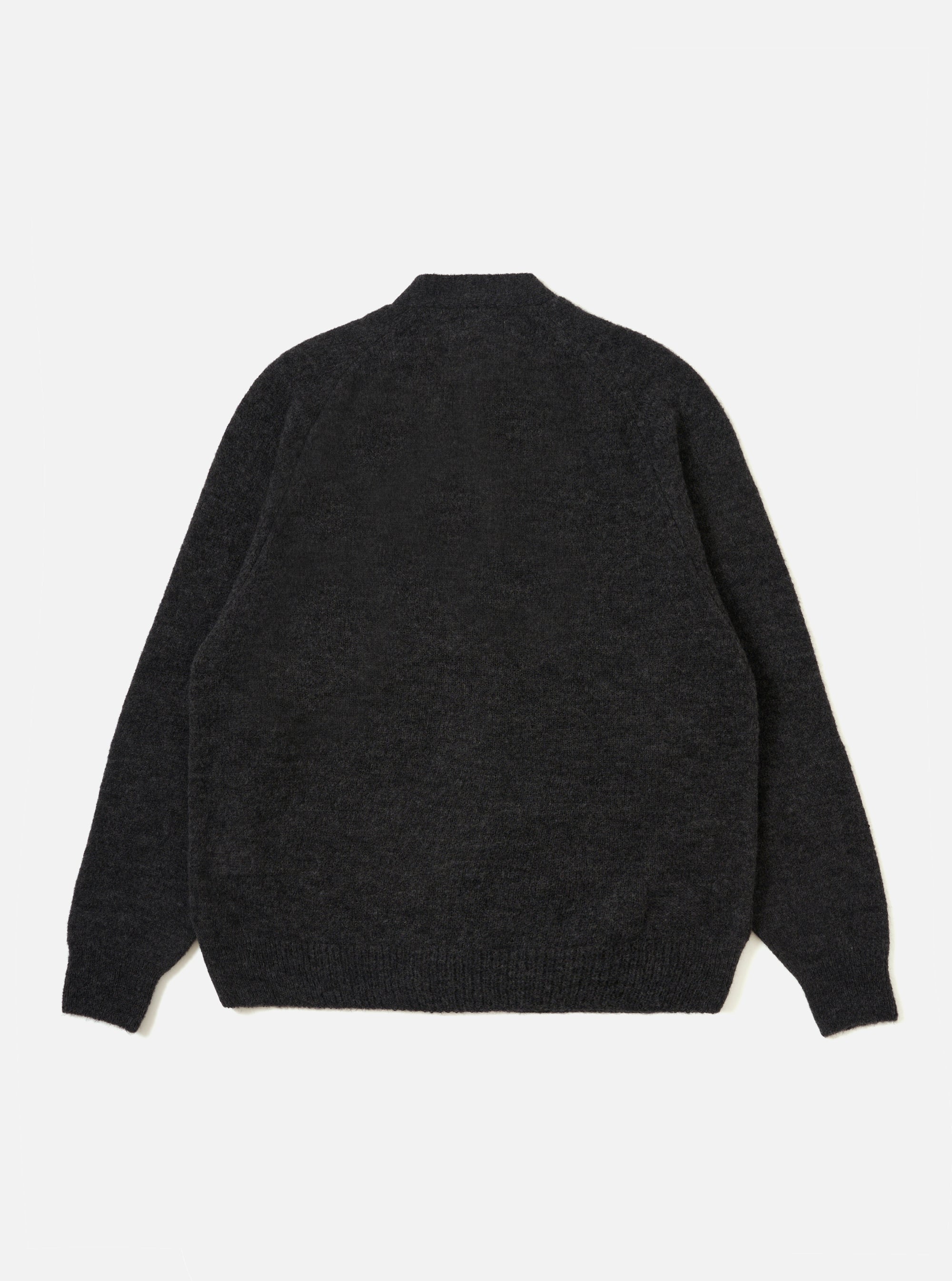 Charcoal Alpaca Knit David Cardigan